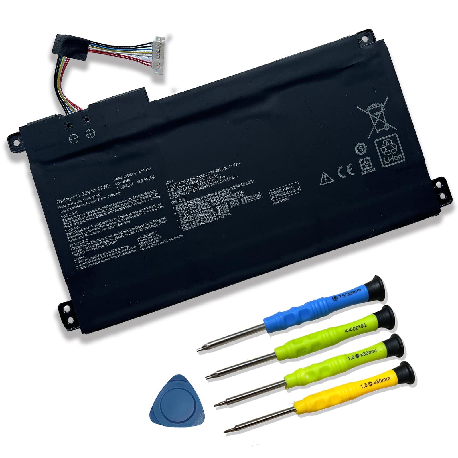 B31N1912 C31N1912 Laptop Battery Replacement for ASUS VivoBook asus 14 E410M E410MA L410M L410MA E410KA F414MA E510MA E510KA L510MA R522MA L410MA L410MA-BV058TS L510ma-wb04 E510KA-EJ033TS 11.55V 42Wh