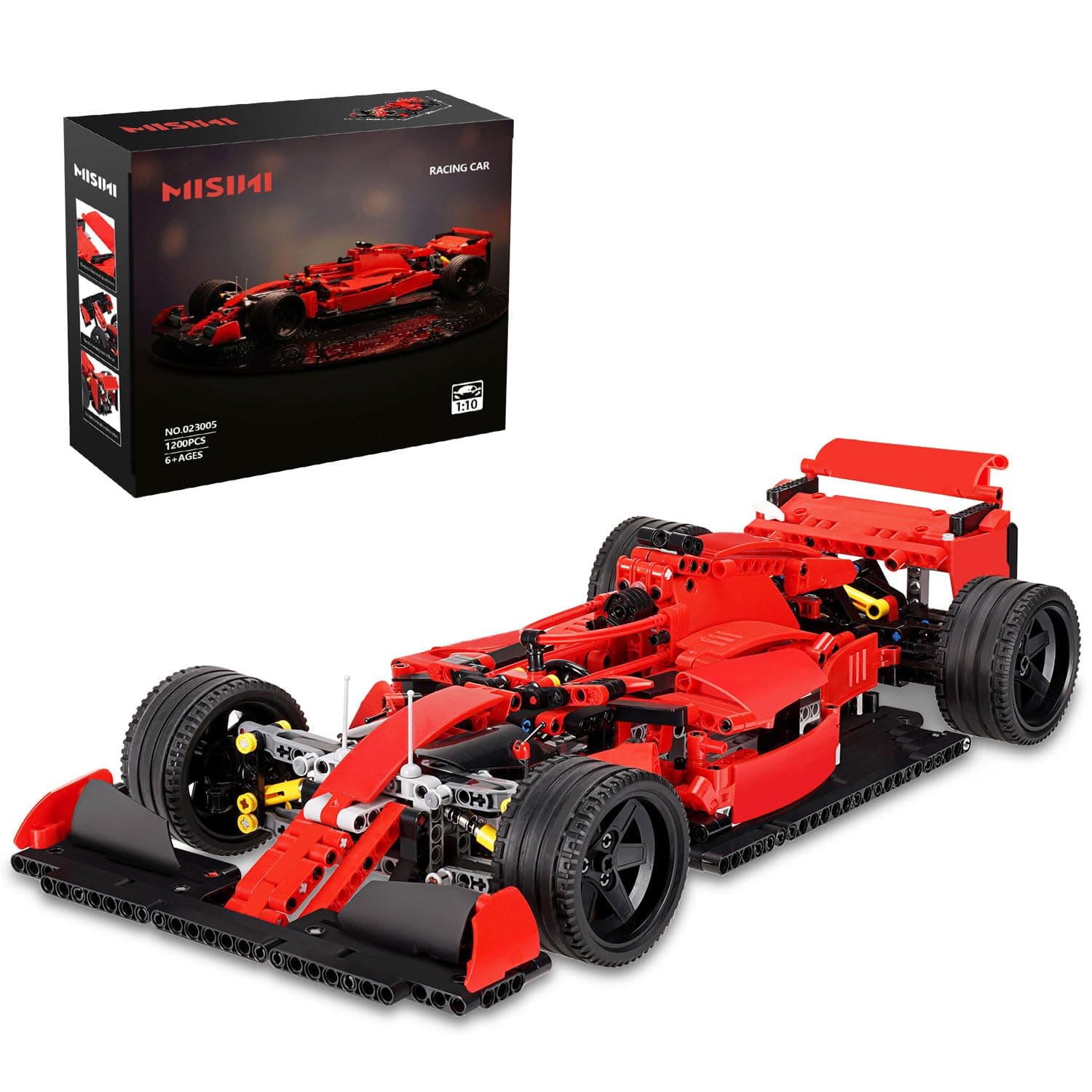 MISINI1200PCS Technik Building Blocks Racing Car Formula F1 Model,1:10 MOC Creative Building Block Sports car, Compatible with Lego Technology
