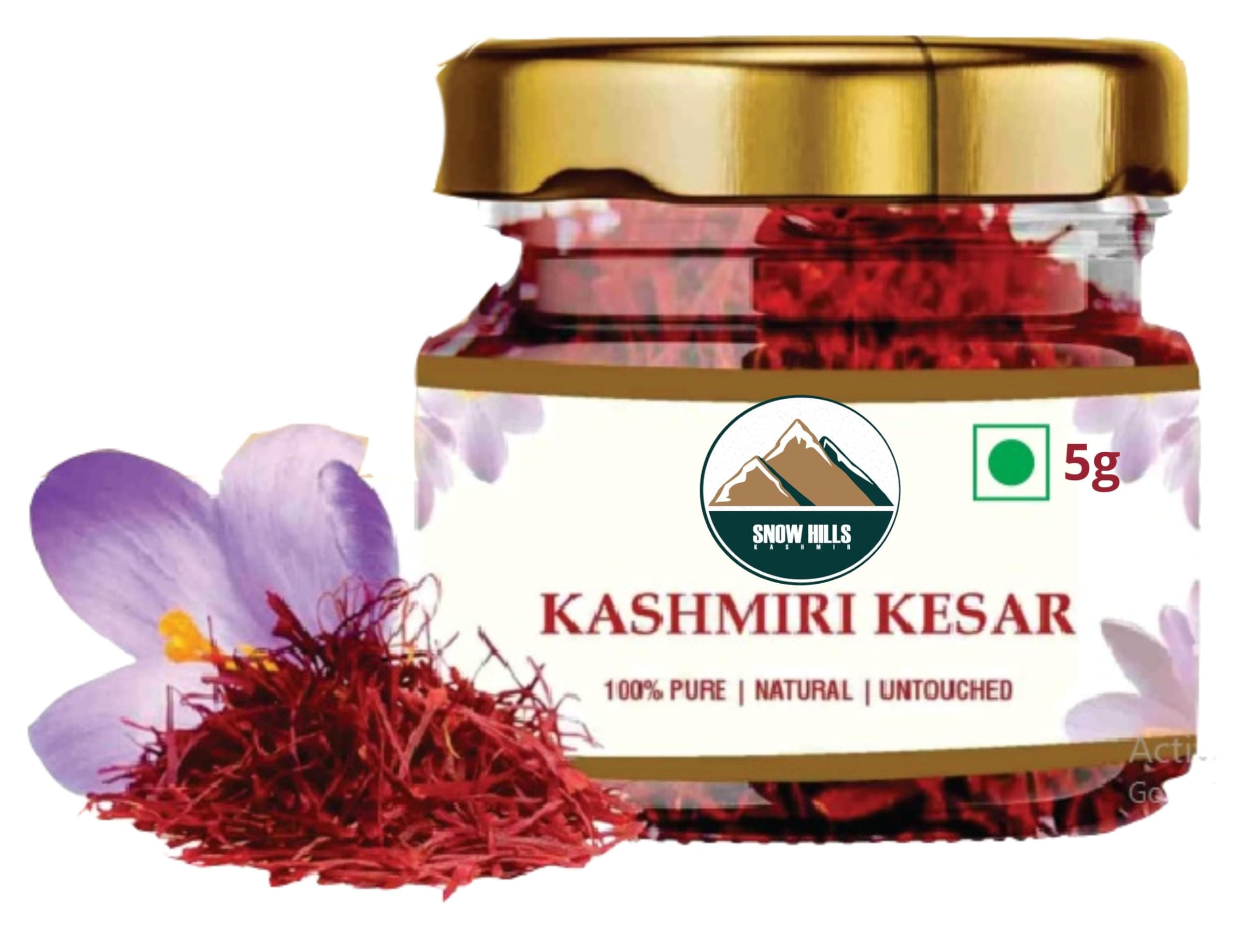 Premium Mogra Saffron / Kesar - 5g | 100% Pure and Natural Saffron from the Pristine Hills of Kashmir | Organically Cultivated | Ultimate Health Booster, Rich in Antioxidants | Enhances Well-being | Exquisite Flavor and Aroma