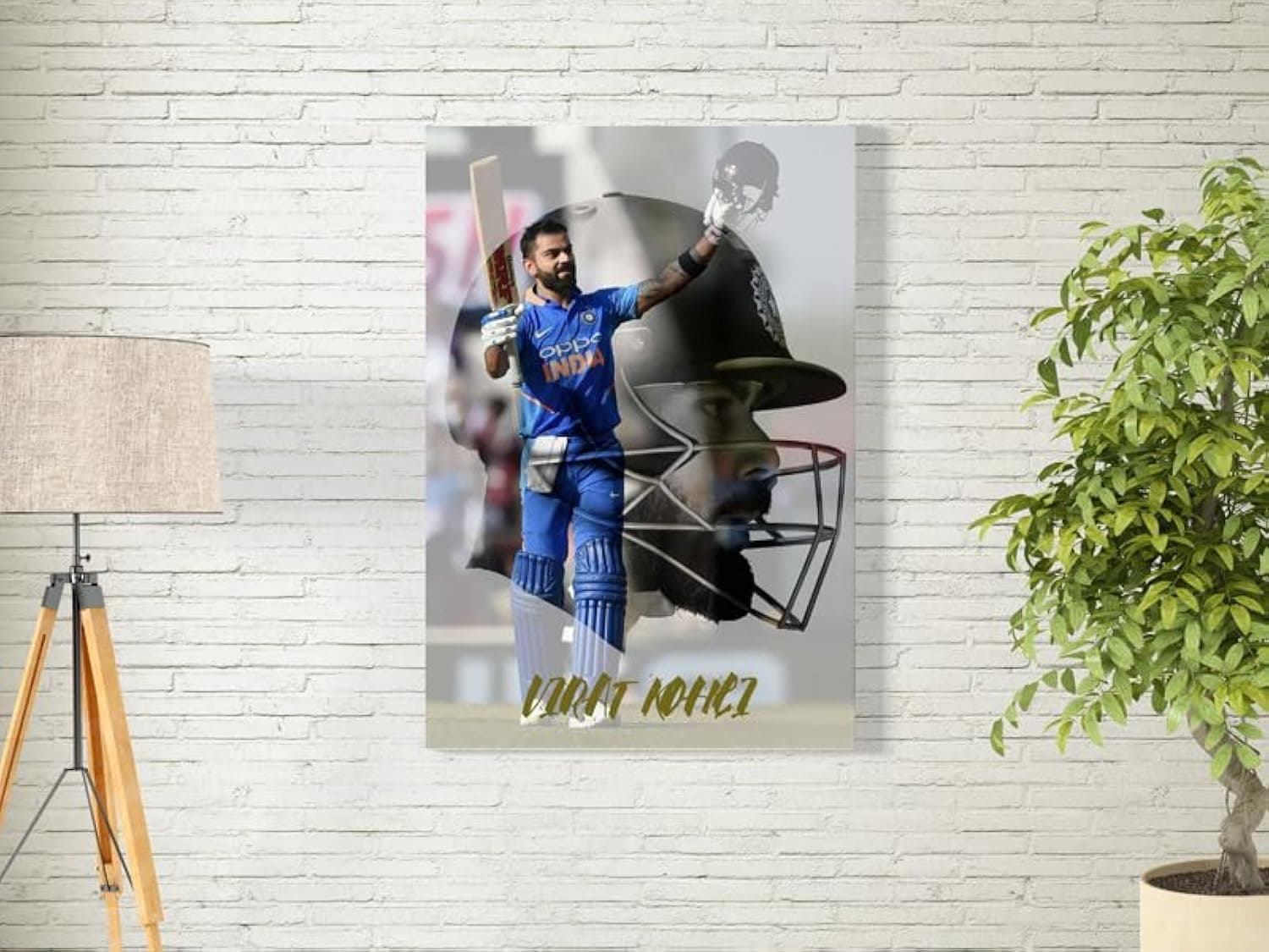 BPA® Virat Kohli Legends Ed Wall Art For Decoration Easy To Hang, 55X35Cm, 1Pcs