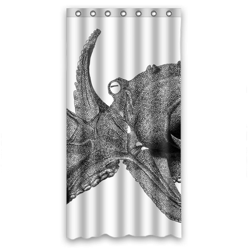 Gray unique octopus Shower Curtain Measure 36"(w)x72"(h)