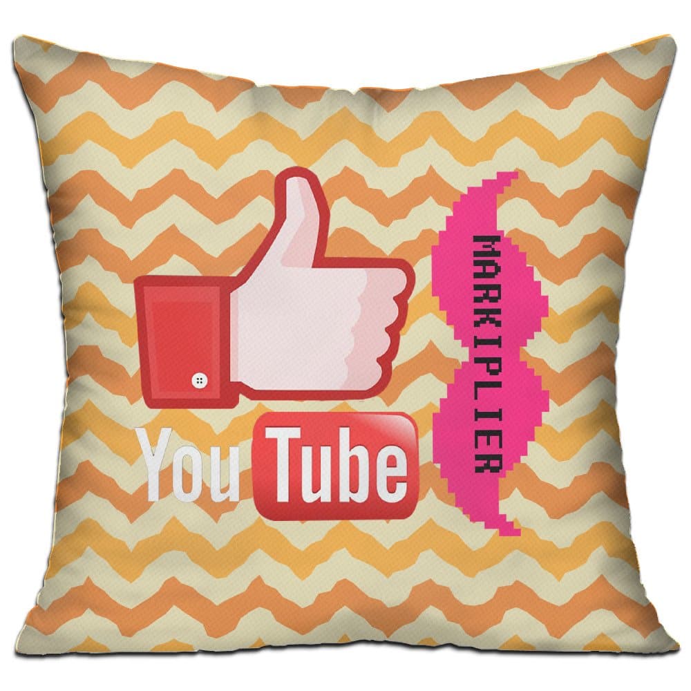 YouTube Markiplier Beard Throw Pillow Soft Velvet Core Included,18 "X 18 "