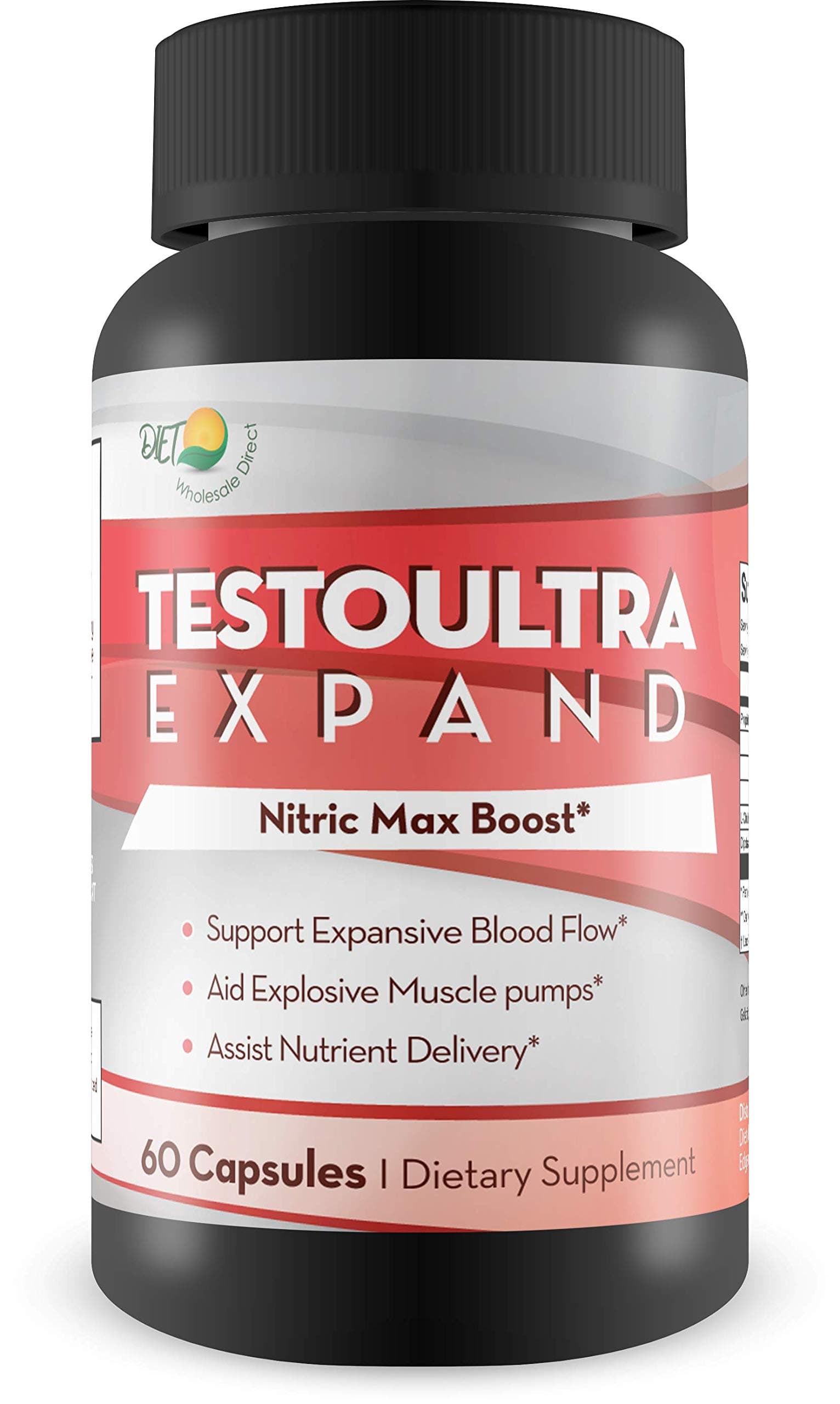 TestoUltra Expand - Nitric Max Boost - Explosive Blood Flow & Muscle Building Support - Increase Circulation - Increase Nutrient Delivery - Explosive Muscle Pumps - Pre Workout Nitric Oxide Booster