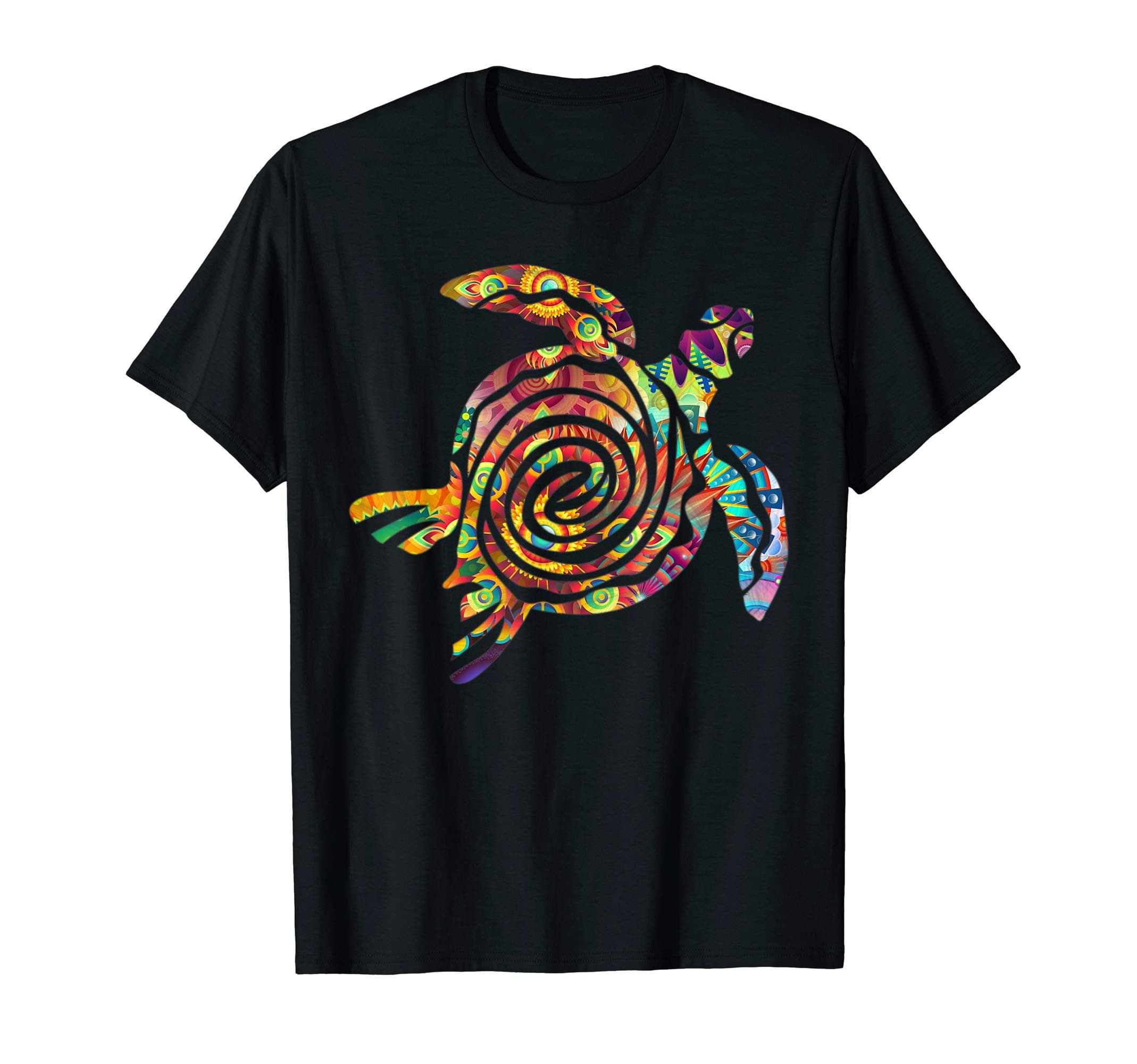 Trippy Hippie Shirt, Psychedelic Sea Turtle Tee