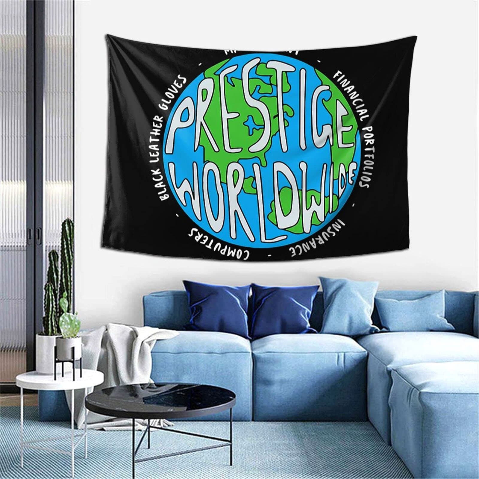 MioolktStep Brothers Prestige Worldwide Tapestry Wall Hanging Tapestry, HD Pattern Wall Tapestry Home Decor for Bedrooms Living Rooms Dorm Studios Women Men Girls Boys 60 x 40 in Black, One Size