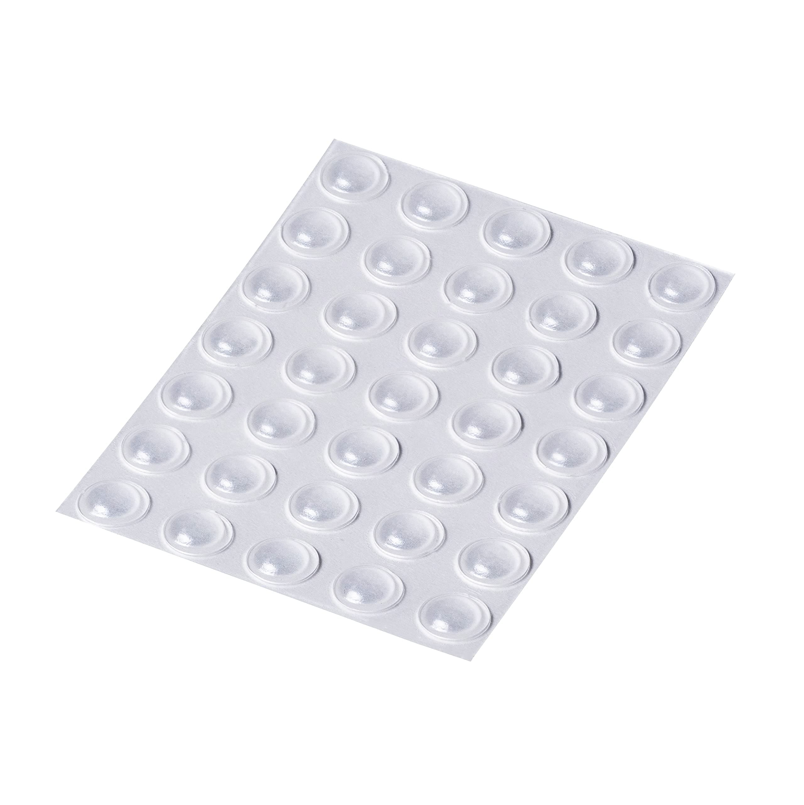 Self Adhesive Domed Bumper Dots – Clear Rubber Feet for Crafts, Coasters, Surface Protection - 8mm x 2.2mm (35)