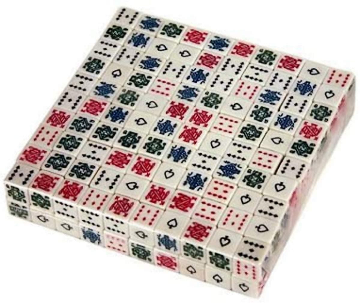 16mm 6 Sided Poker Playing Card Dice - Set of 200