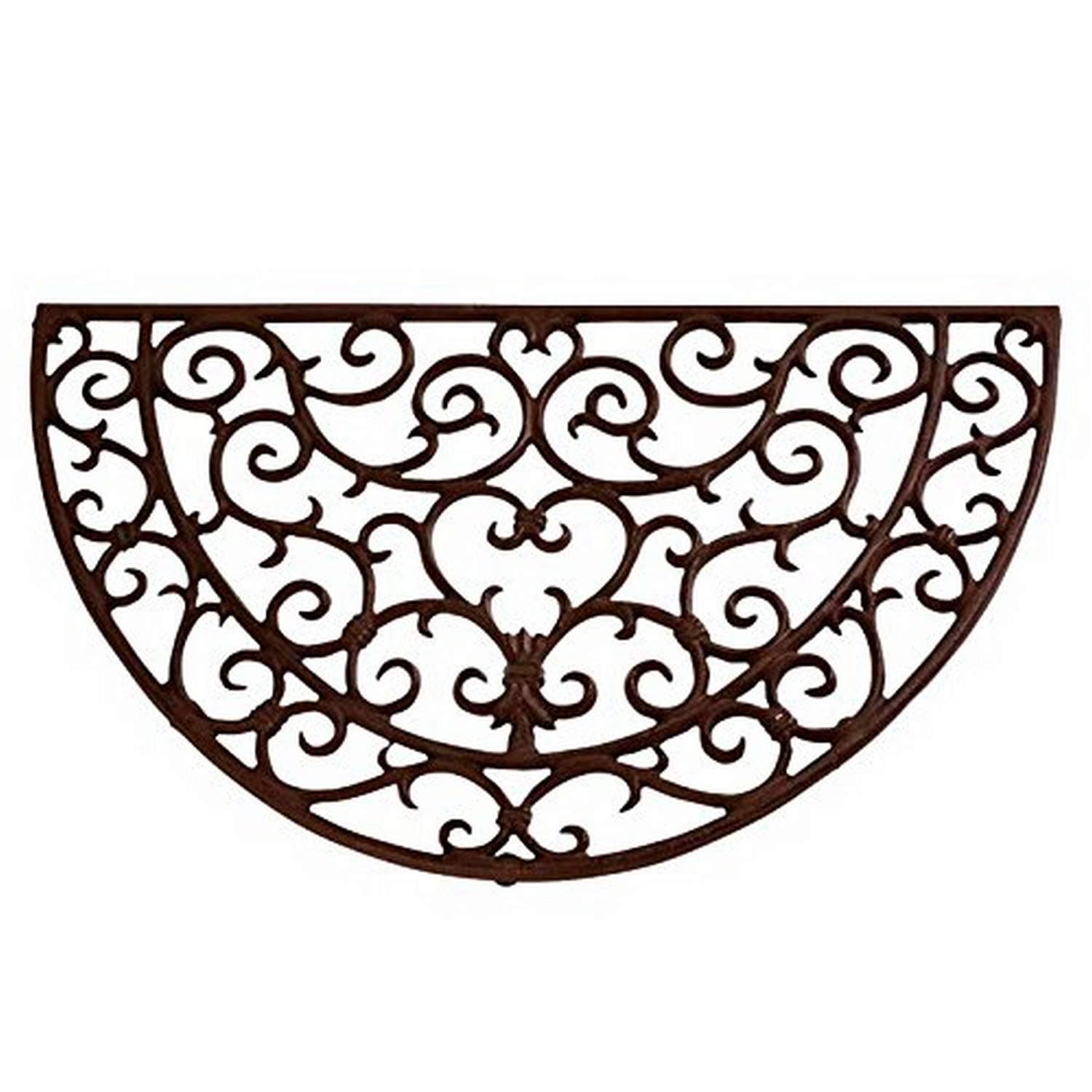 Esschert LH37 Fallen Fruits Half Round Door Mat, Brown, 16.0 in*27.0 in*1.0 in