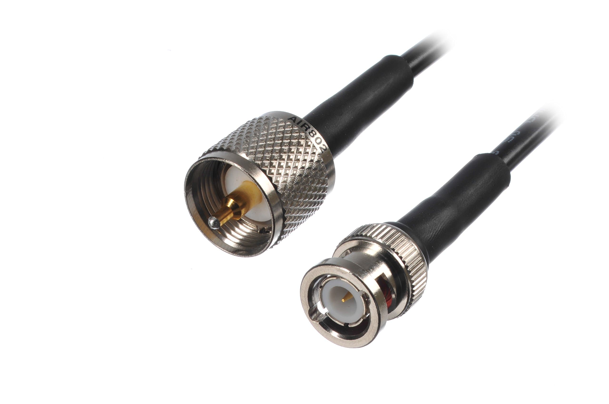 CA400FLEX Black Antenna Cable, BNC Plug-Male to UHF Plug-Male (PL-259), 50 Feet (15.2 Meters)