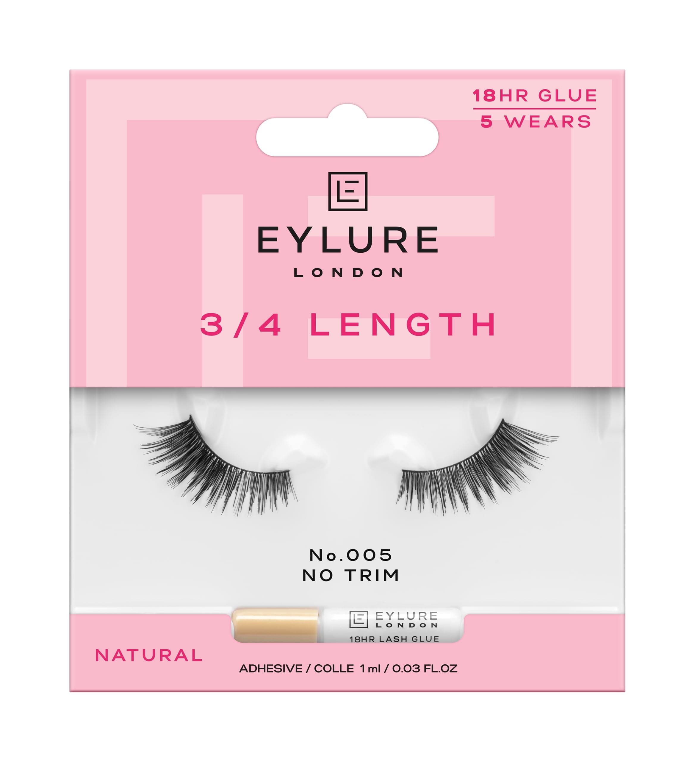Volume Accent No. 005 Reusable Eyelashes, Adhesive Included, 1 Pair