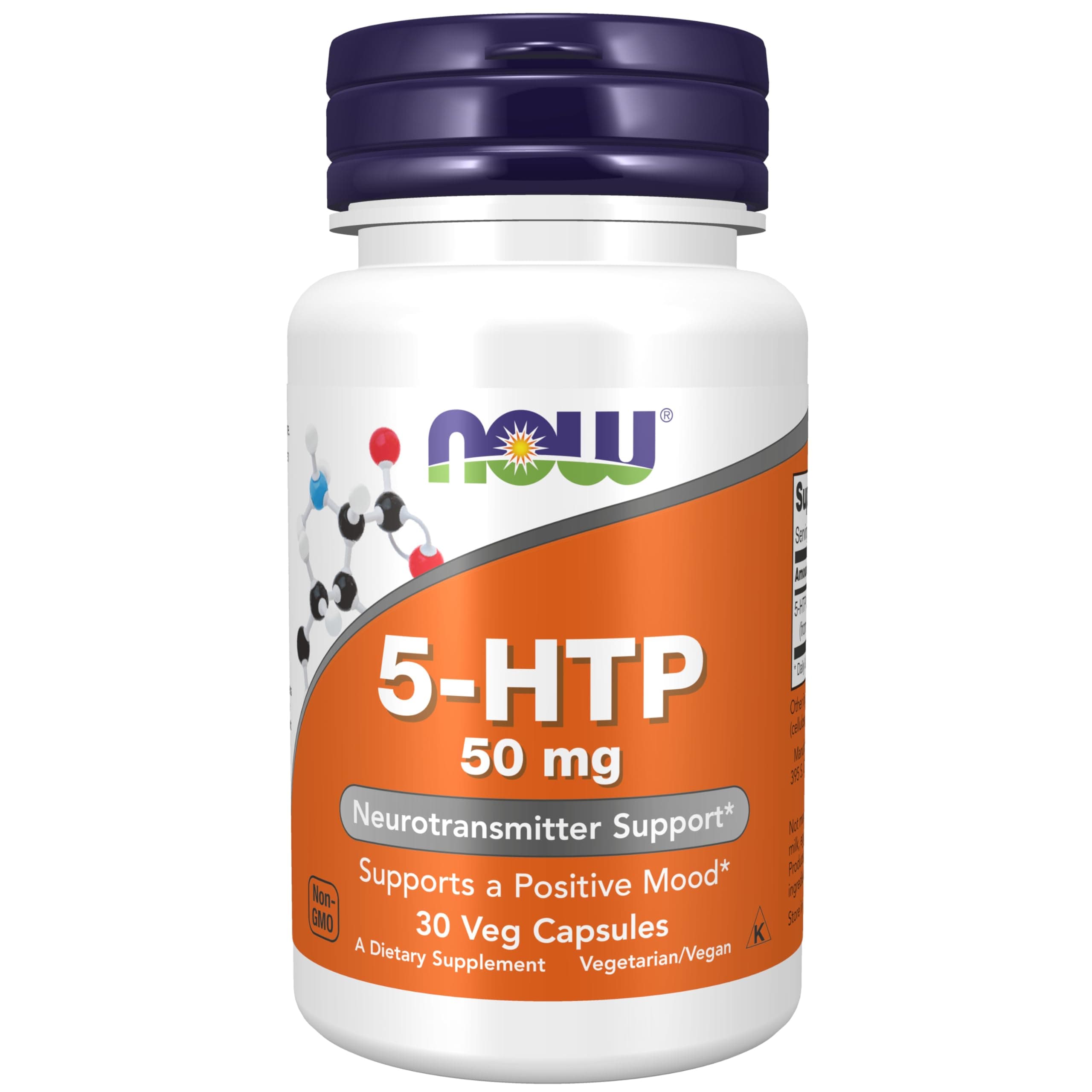 Now Foods 5-HTP, 30 Caps 50 mg