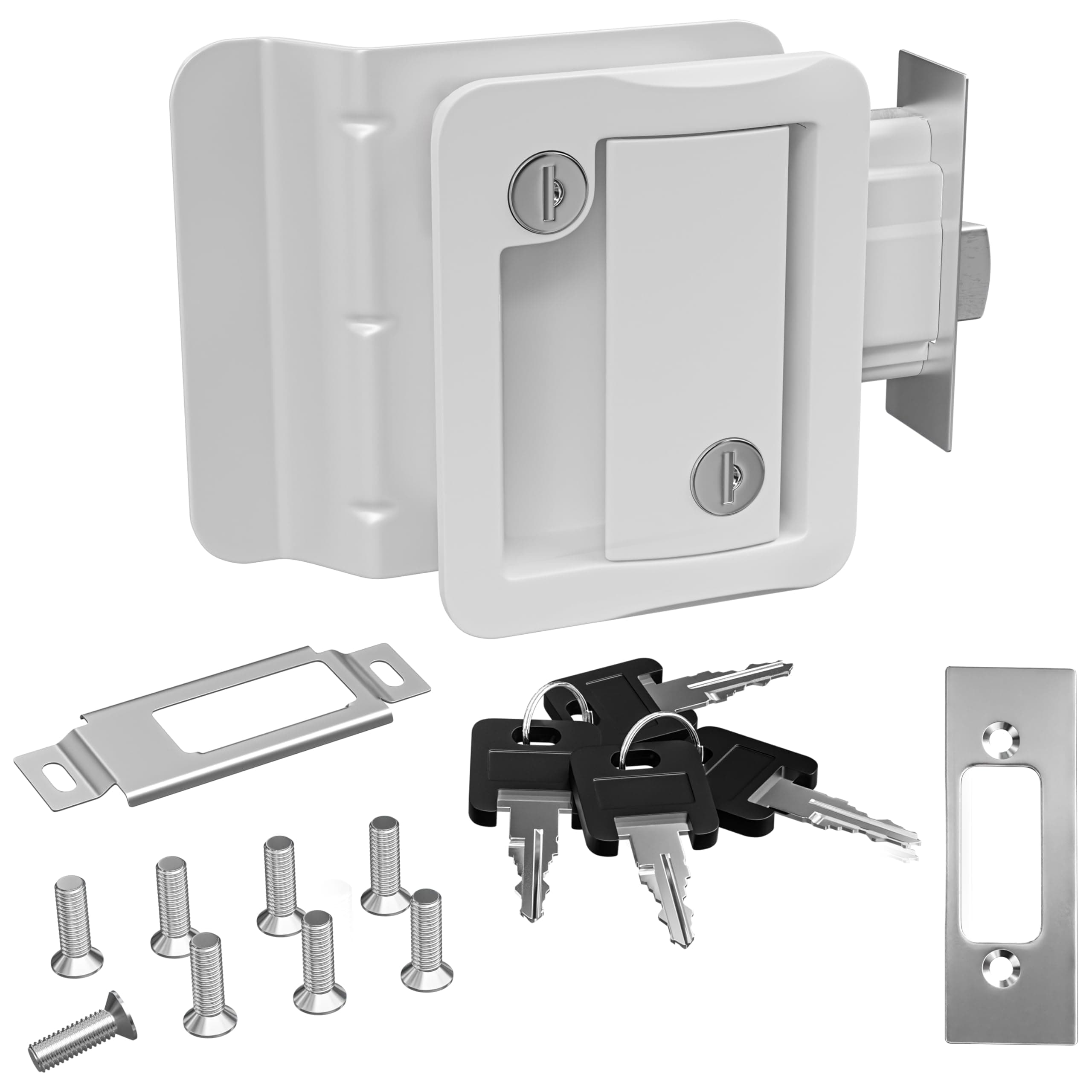 RV Door Lock Replacement with Paddle Deadbolt, Camper Door Handle Latch, 100%...
