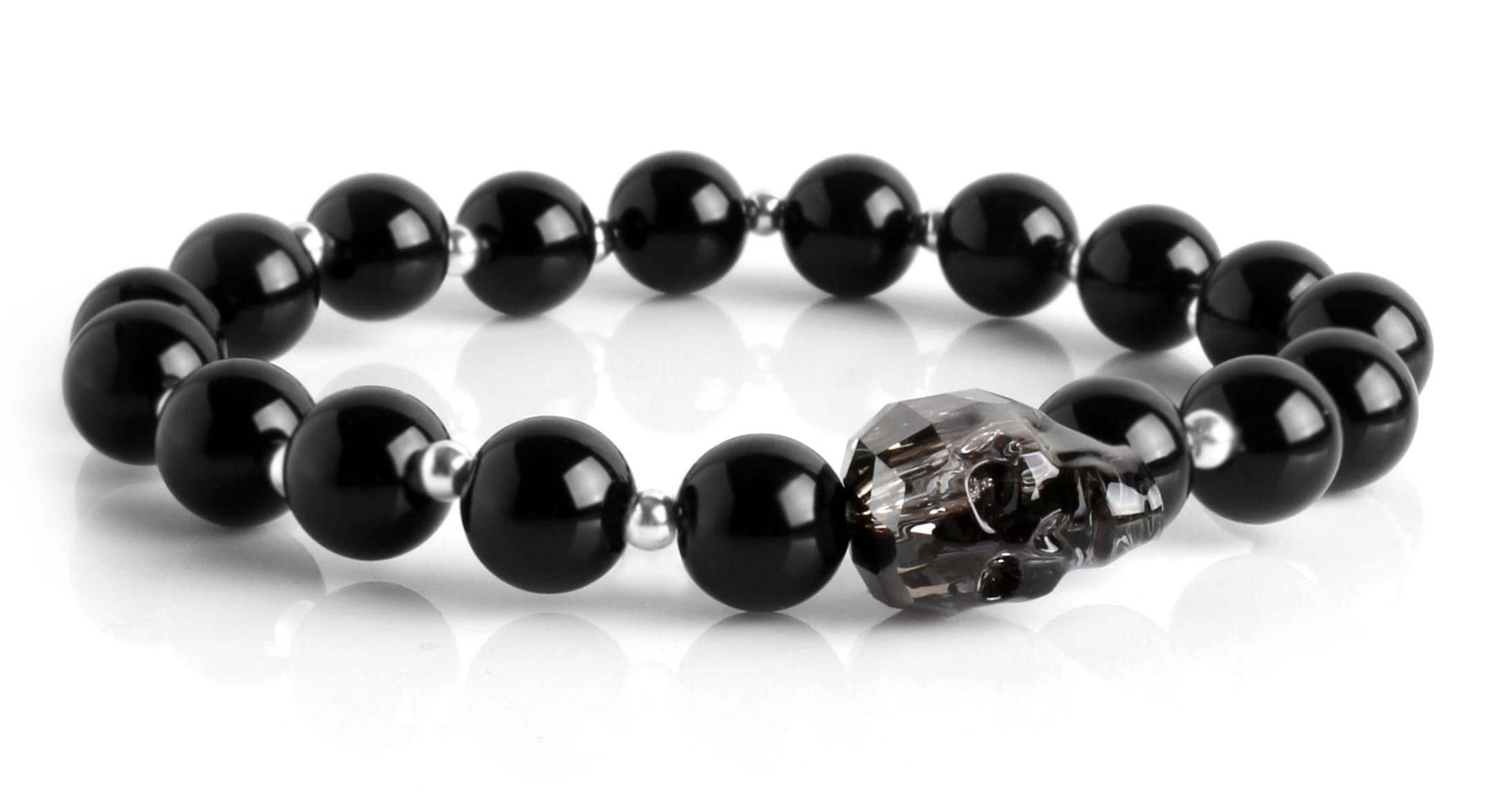 Cloisonnekorea Bracelet Titanium Silver Swarovski Skull Edition for Mens Healthy Effects Find Your Fit Verdii-160TM