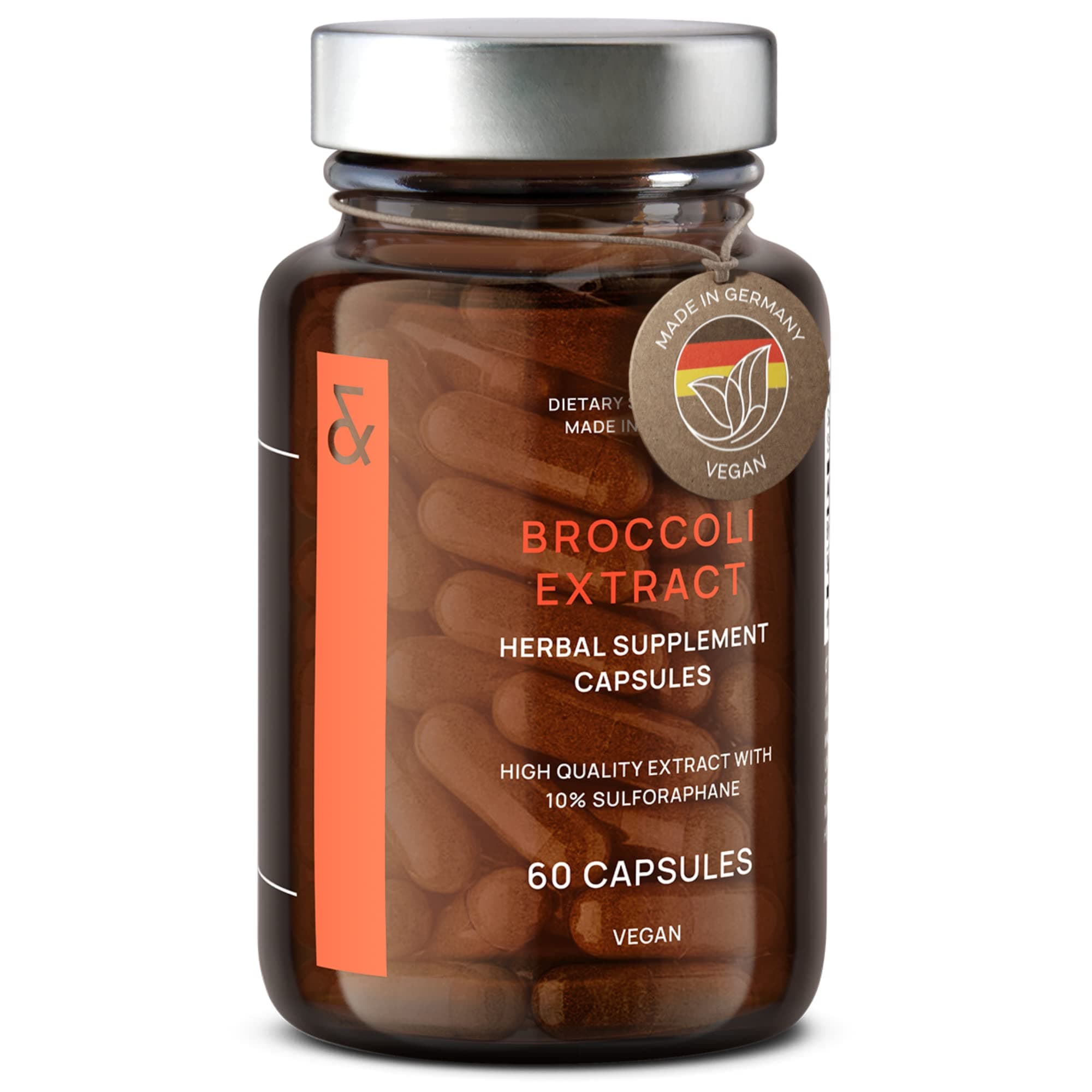Broccoli Sprout Extract Capsules - Premium Sulforaphane Supplement with 100mg Sulforaphane - Antioxidant - 60 Broccoli Pills - Made in Germany