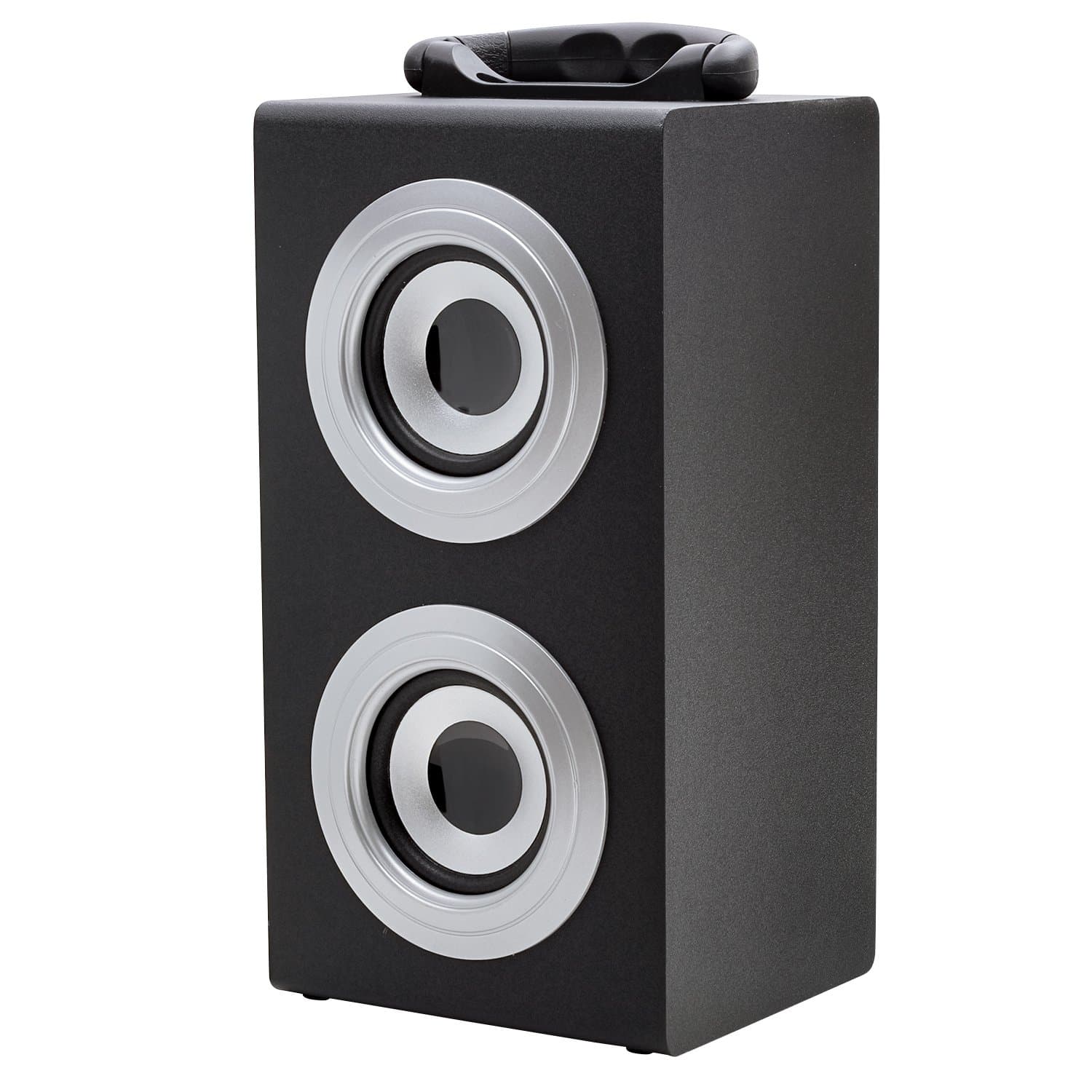 VIBE SOUND VS-577C-GRY Portable Fashion Retro Wood Speakers