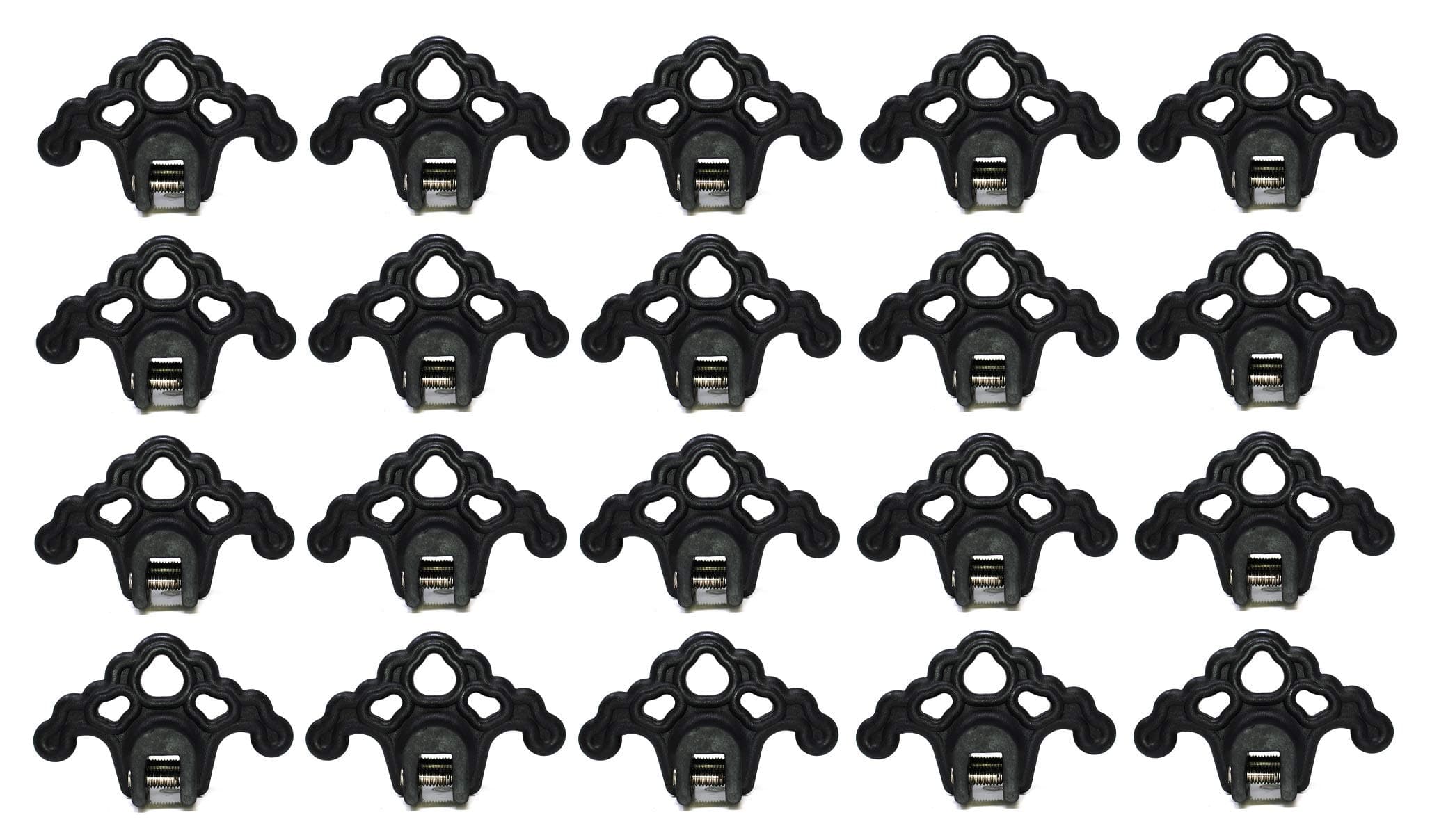 JSP ManufacturingPlastic Roof Ice Guard Snow Guard Snow Stops for Standing Seam Metal Roofing - Multi-Color/Multi-Pack Listing (20, Black)