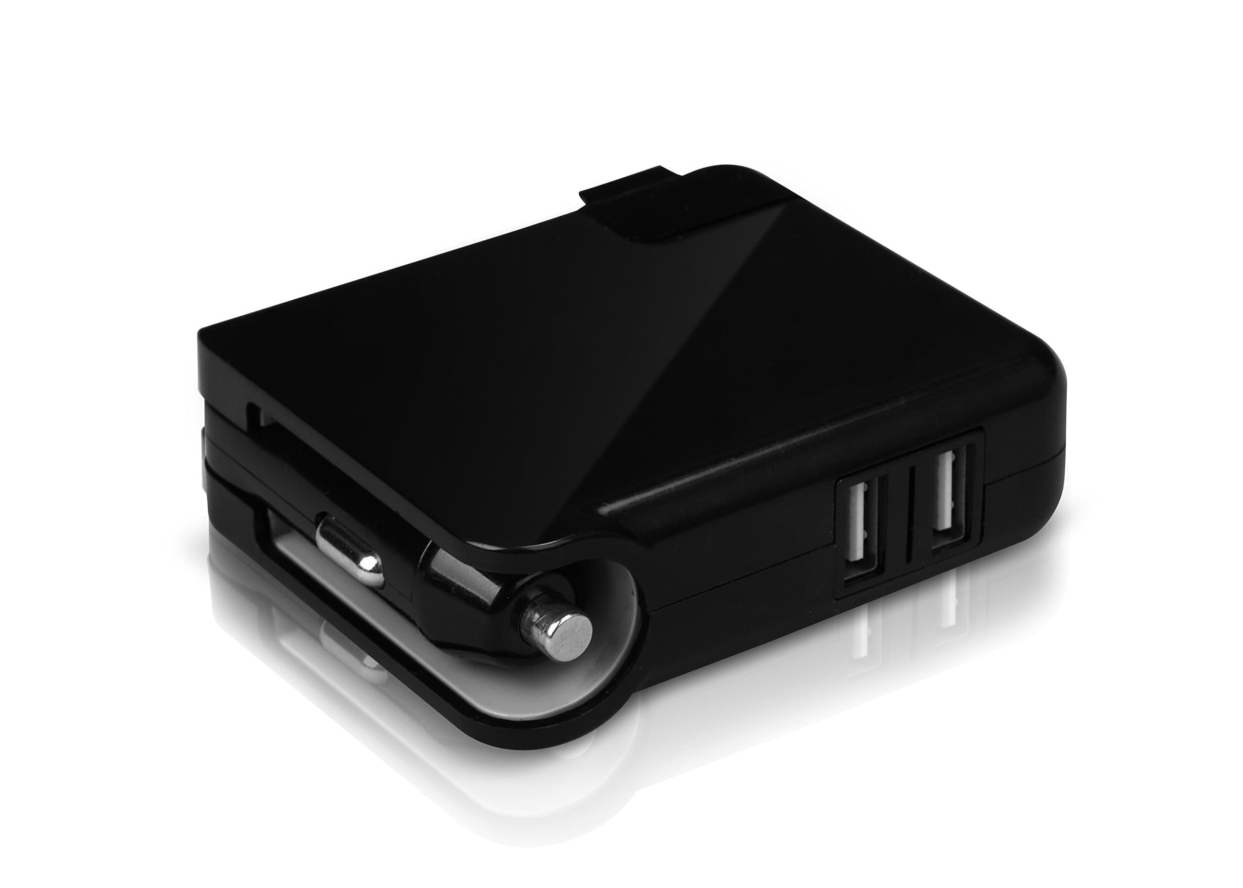 Travelnect 3in1 Power Bank Car & Wall USB Charger with 2 USB Ports for Phones and Tablets