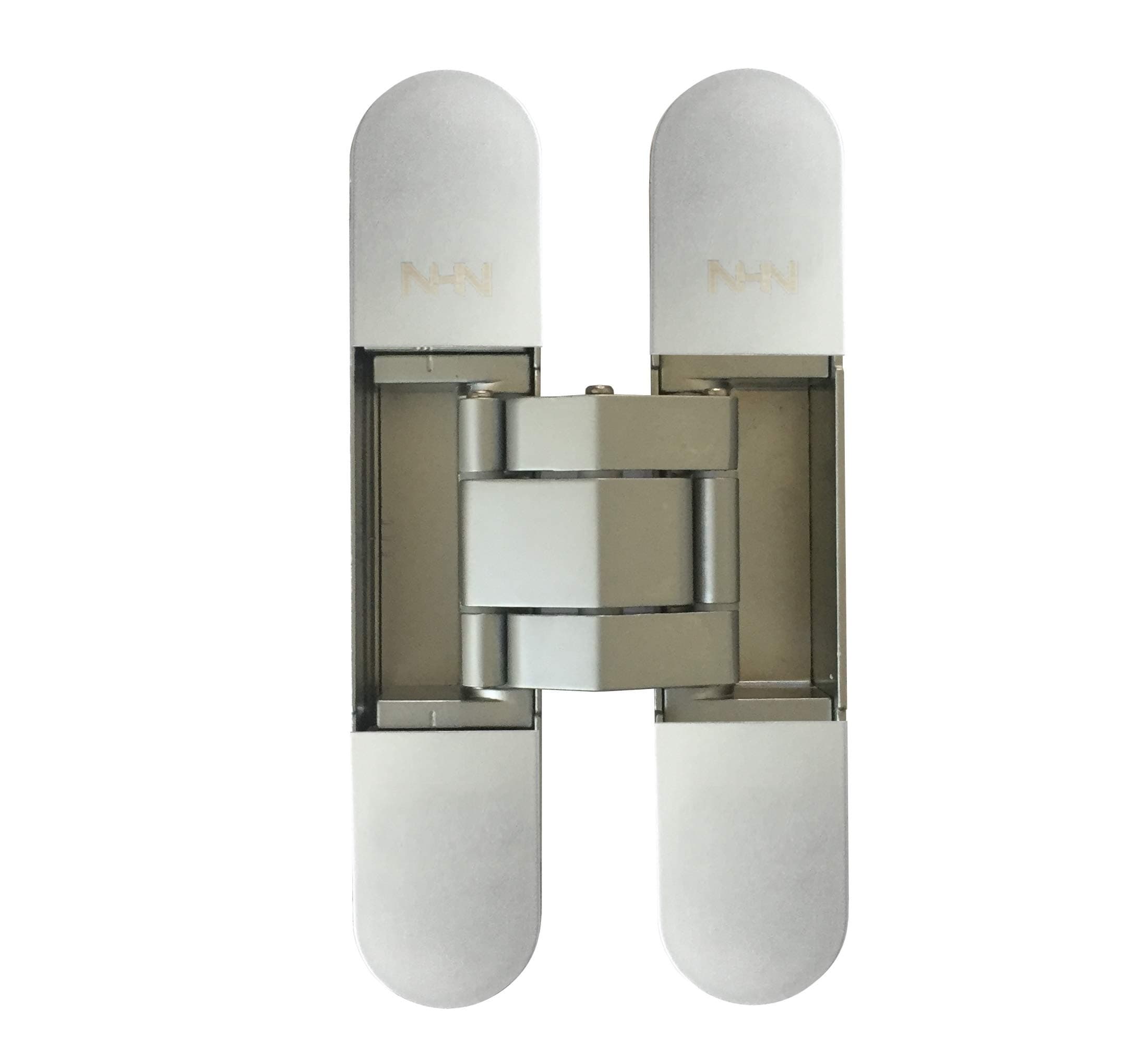 KT3D-140 Invisible Hinge, Set of Two(2), Up to 132lbs. Doors, Concealed and Streamline Door Hinge, 3-D Adjustable (Up to 132lbs) Satin Chrome