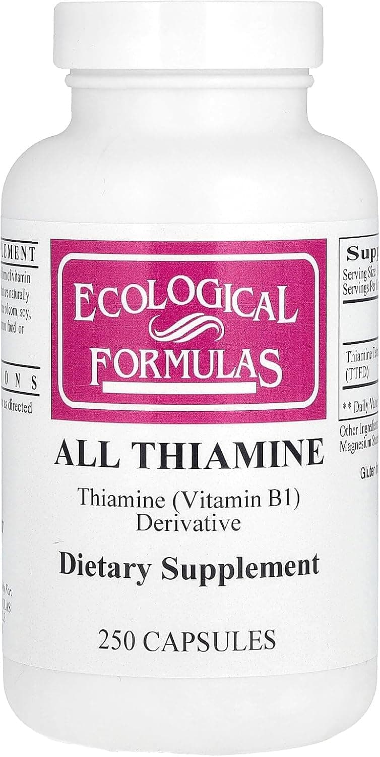 Ecological Formulas Allithiamine Vitamin B1 Capsule, 50 mg, 250 Count by Ecological Formulas