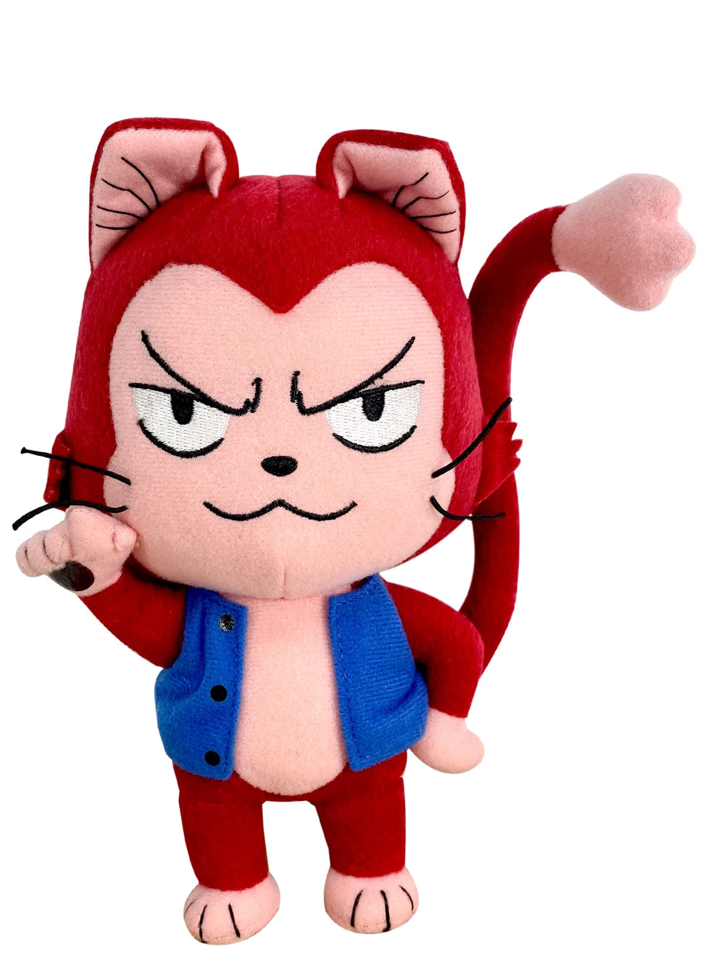 Great Eastern Entertainment GE-52935 Fairy Tail Lector Exceed Red Cat Plush, 8", Multicolor