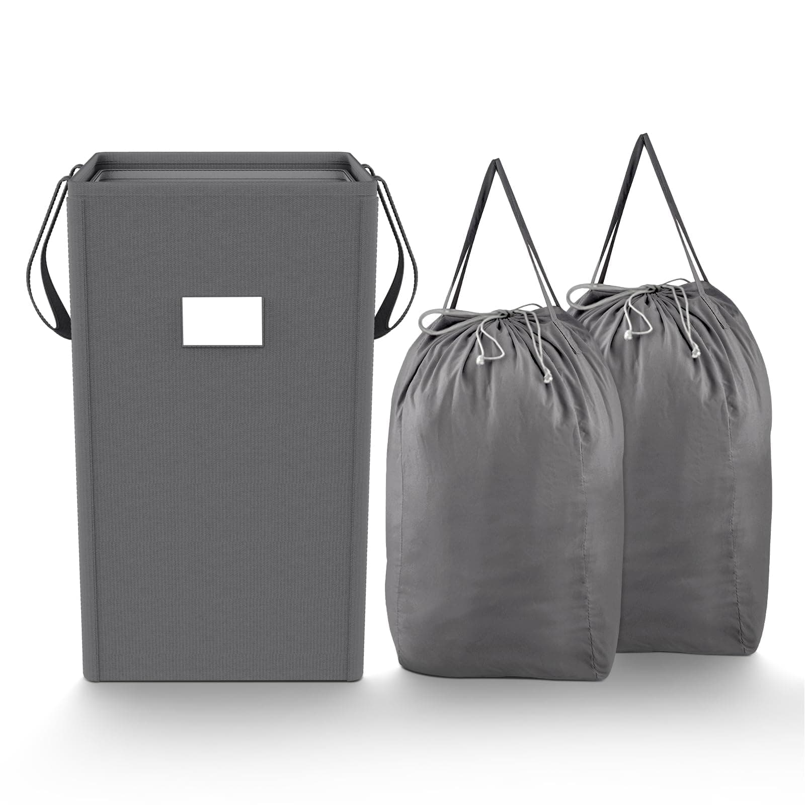 MCleanPin 210L Laundry Hamper Collapsible with 2 Washable Laundry Bags, Dirty...
