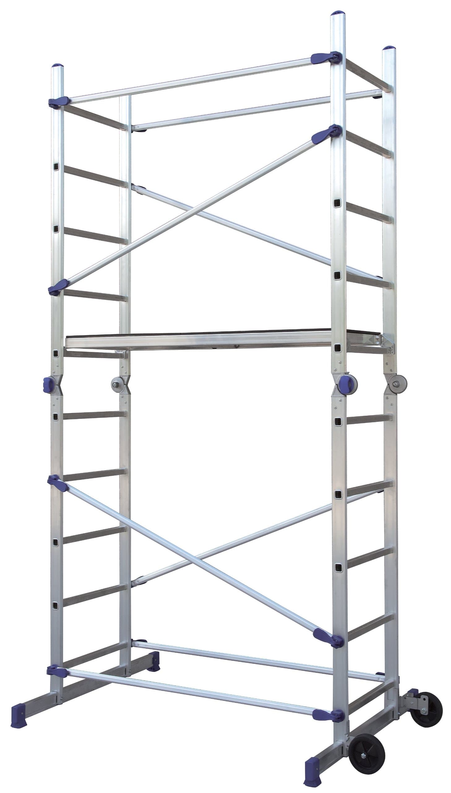 Facal Pinna Joint Frame, Aluminium Work Scaffold, Ladder Scaffold, one-Hand Quick Release Scaffolding, loadable up to 150 kg Working Height, 3.78 m 8028406106401