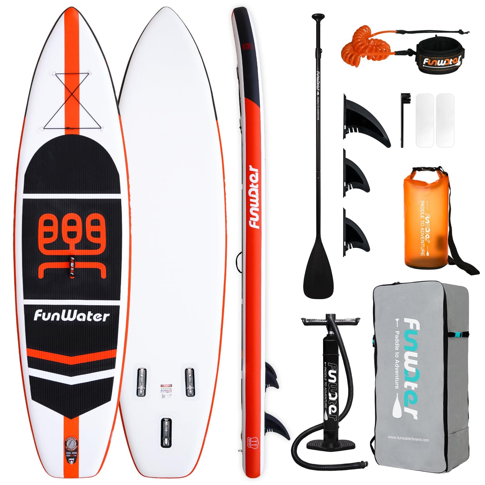 SUP Inflatable Stand Up Paddle Board 11'6"/11'/10'5" Ultra-Light with Inflatable Board,ISUP Accessories,Three Fins,Adjustable Paddle, Pump,Backpack, Leash,Waterproof Bag