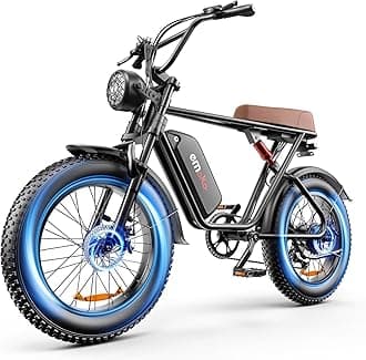 Electric Bike for Adults, 1500W Ebike, Up to 30MPH & 65Miles Long Range, 48V/20Ah Removable Battery ，20Inch Fat Tire Mountain Electric Bicycle, 7-Speed with Full Suspension (Brown)