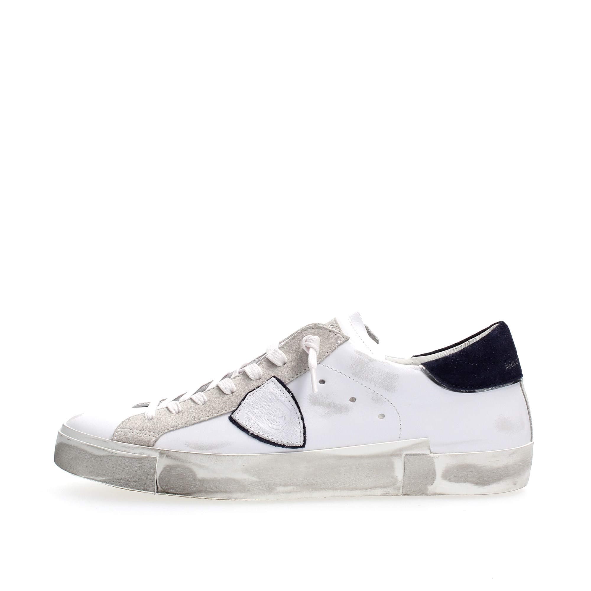 Philippe ModelSneaker Paris X Made of White Leather with Blue, Size UK: