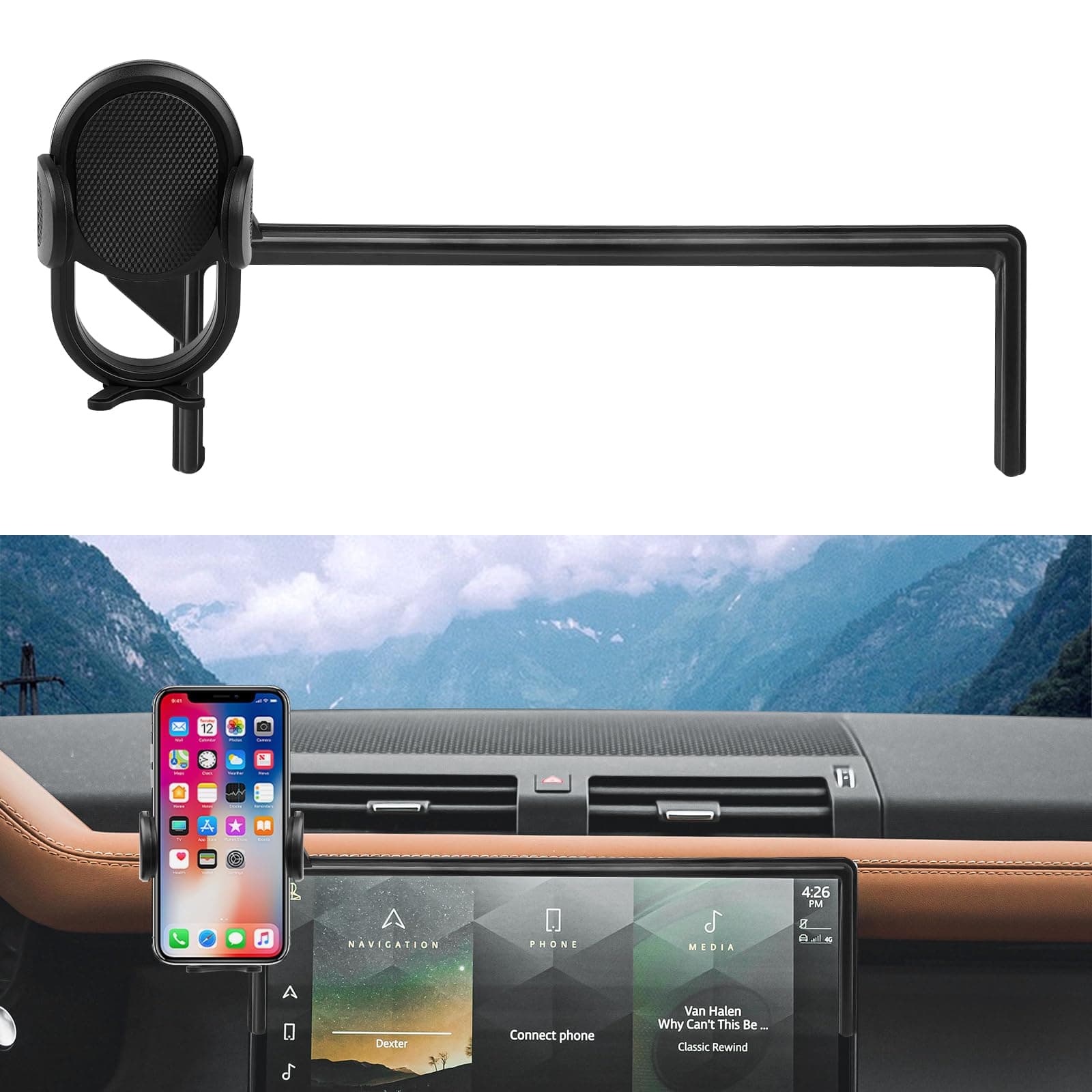 Autorder Car Phone Holder for 2023 2024 2025 Land Rover Defender Accessories Phone Mount 11.4-Inch Screen Cell Phone Automobile Cradles Hands-Free 360 Degree Rotation