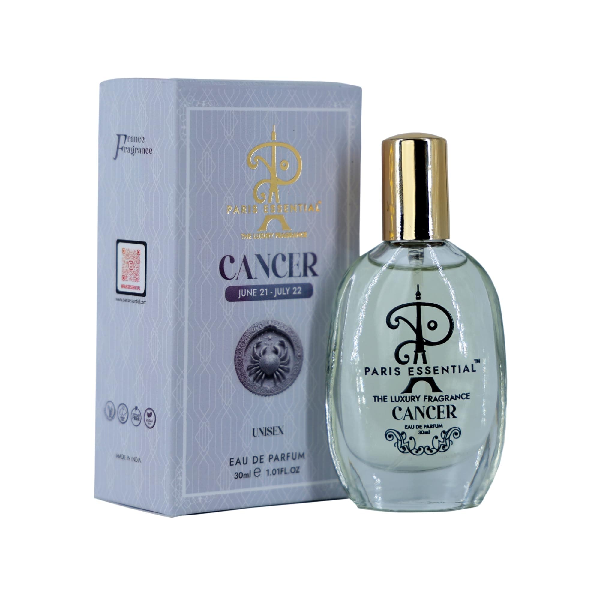 Zodiac series | CANCER Luxury, Long Lasting Unisex Eau De Parfum | France Fragrance 30ml