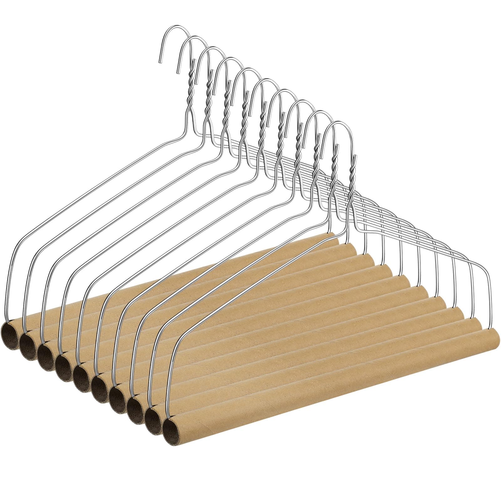 10 Sets Heavy Duty 18" Drapery Hangers with Strong 10.5 Gauge Alloy Steel Wire for Heavy Items