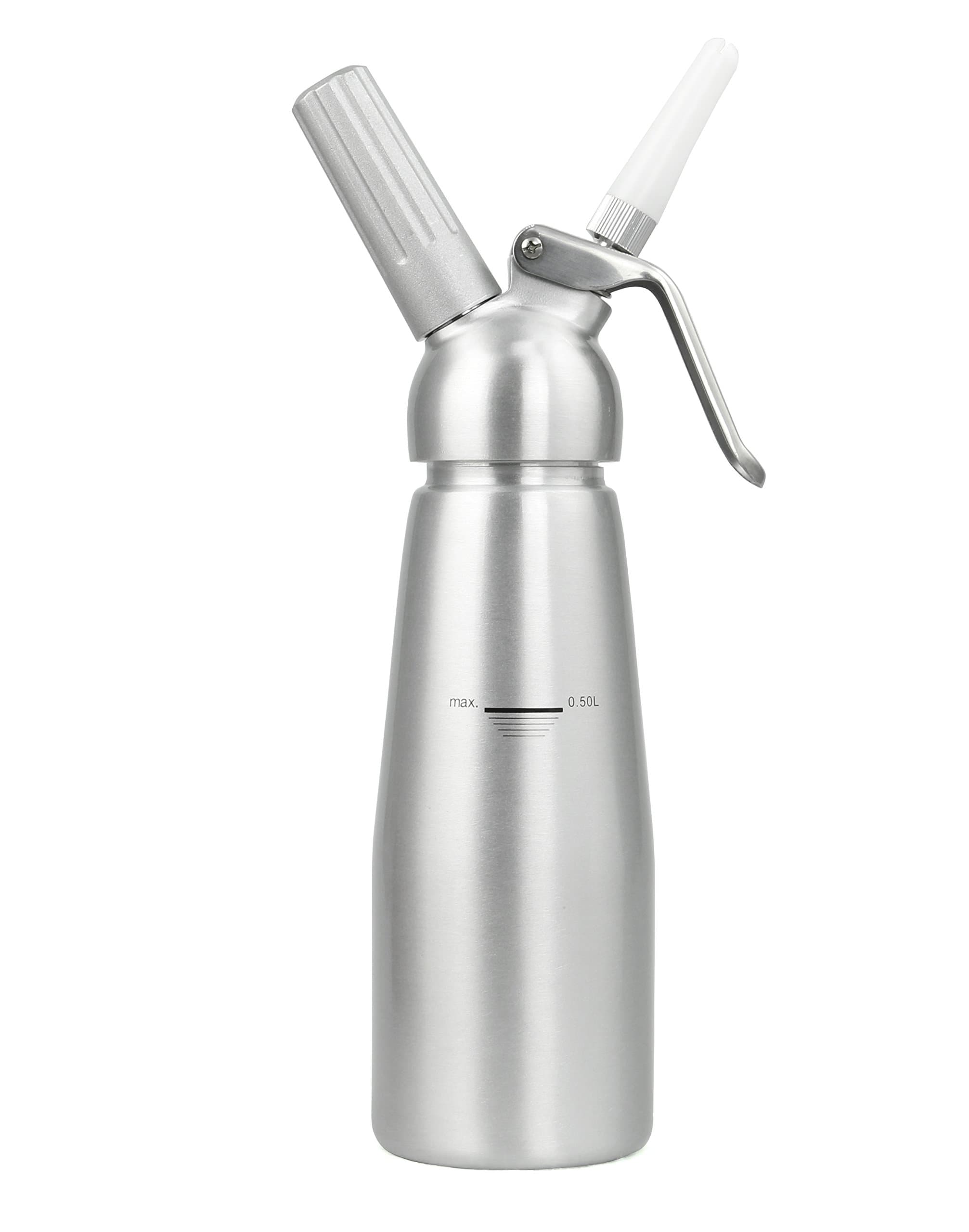 Whipped Cream Dispensers - AceChef 1-Pint Cream Dispenser Cream Whipper, 3 Extra Decorating Nozzles, 500ml Capacity & Silver Color