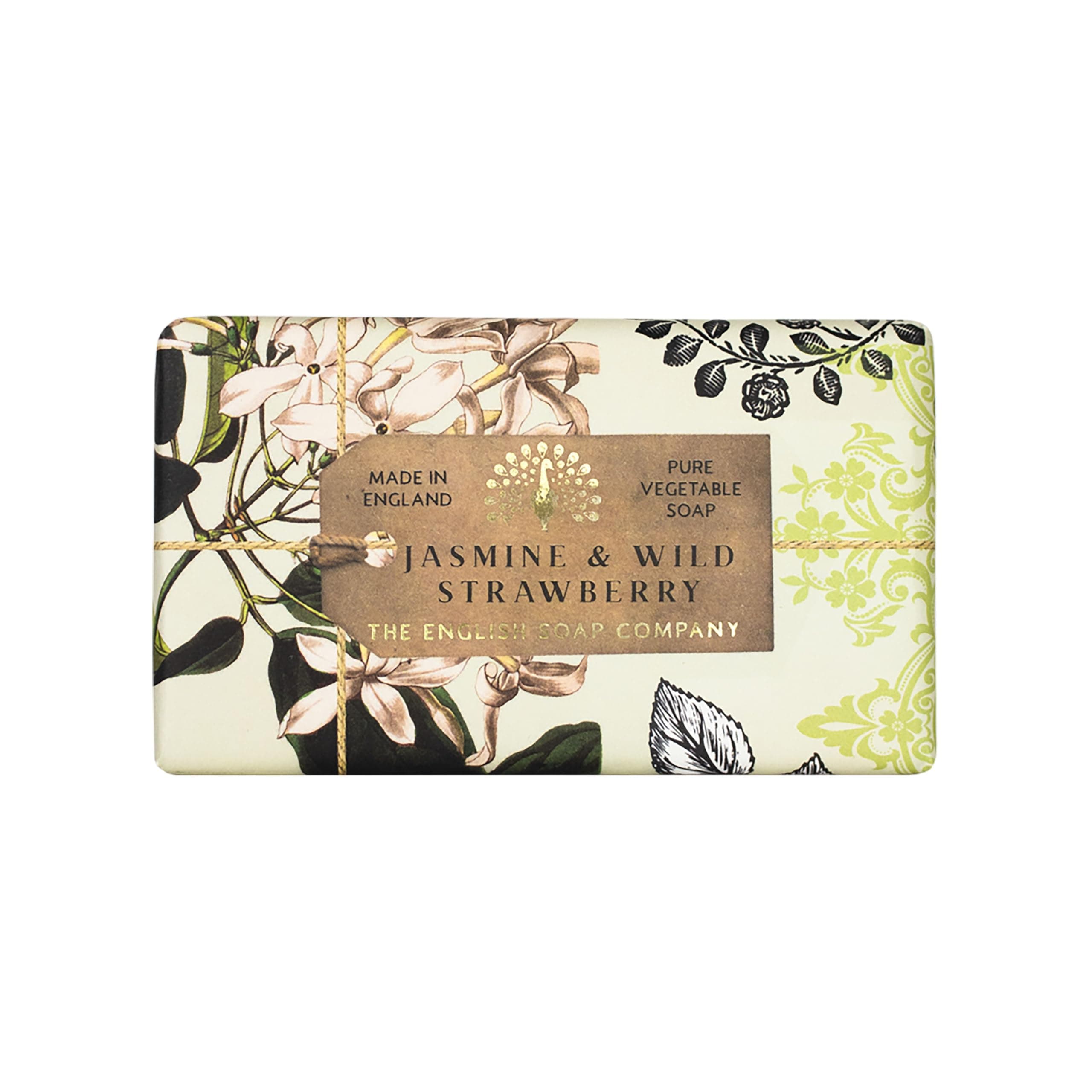 The English Soap CompanyJasmine & Wild Strawberry Soap Bar, Anniversary Collection 200g.