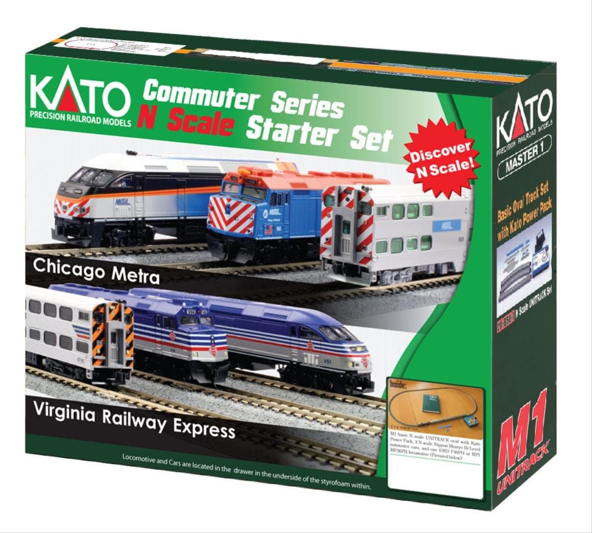 USA, Inc. N F40PH Commuter Train Starter Set Chicago Metra, KAT1060037