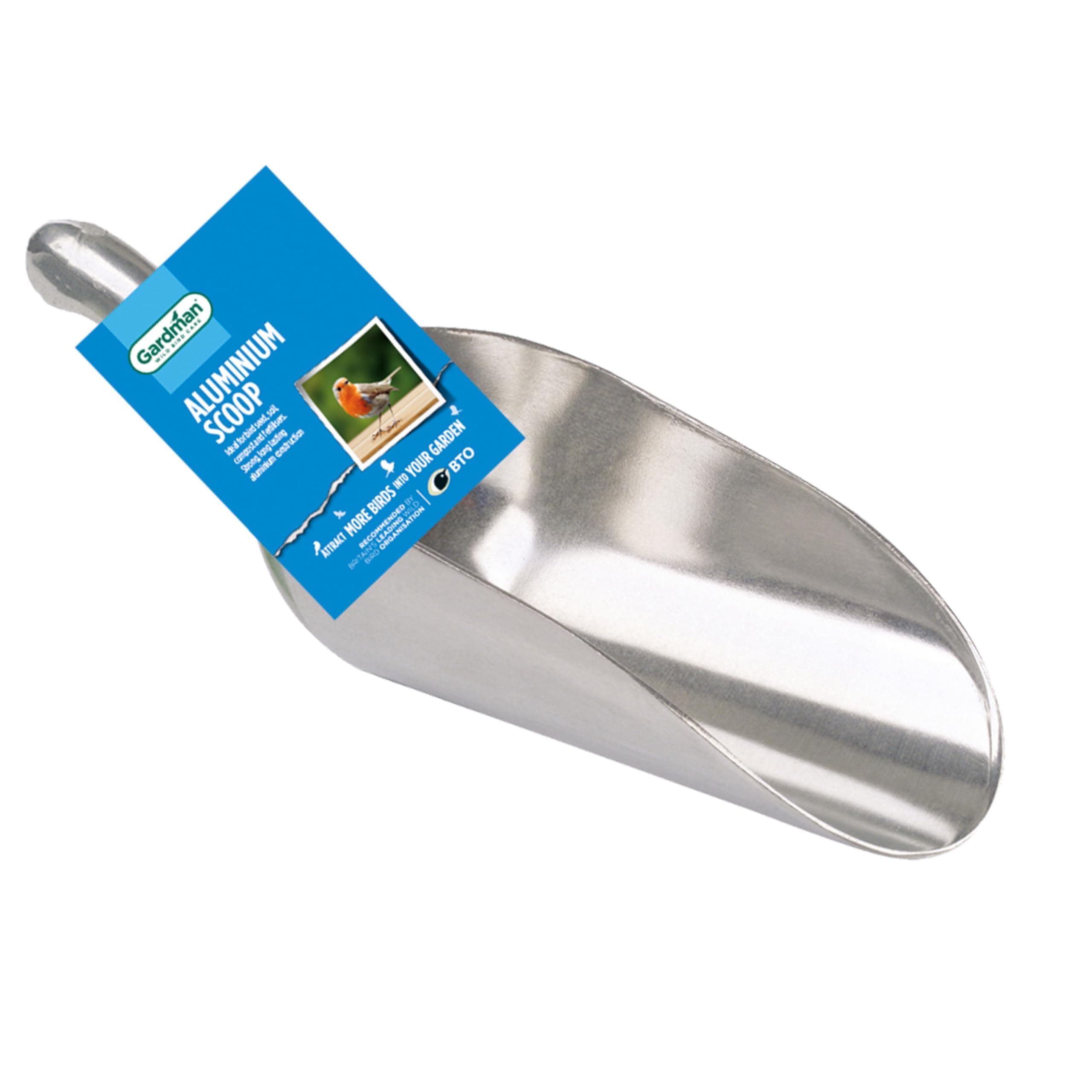 Gardman A01310 Aluminium Scoop Bird Feeding Acccessory, Stainless, Large
