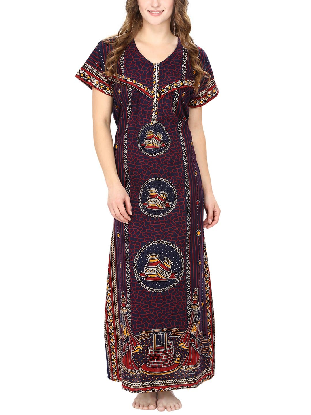 Secret Wish Women's Cotton Printed Nighty