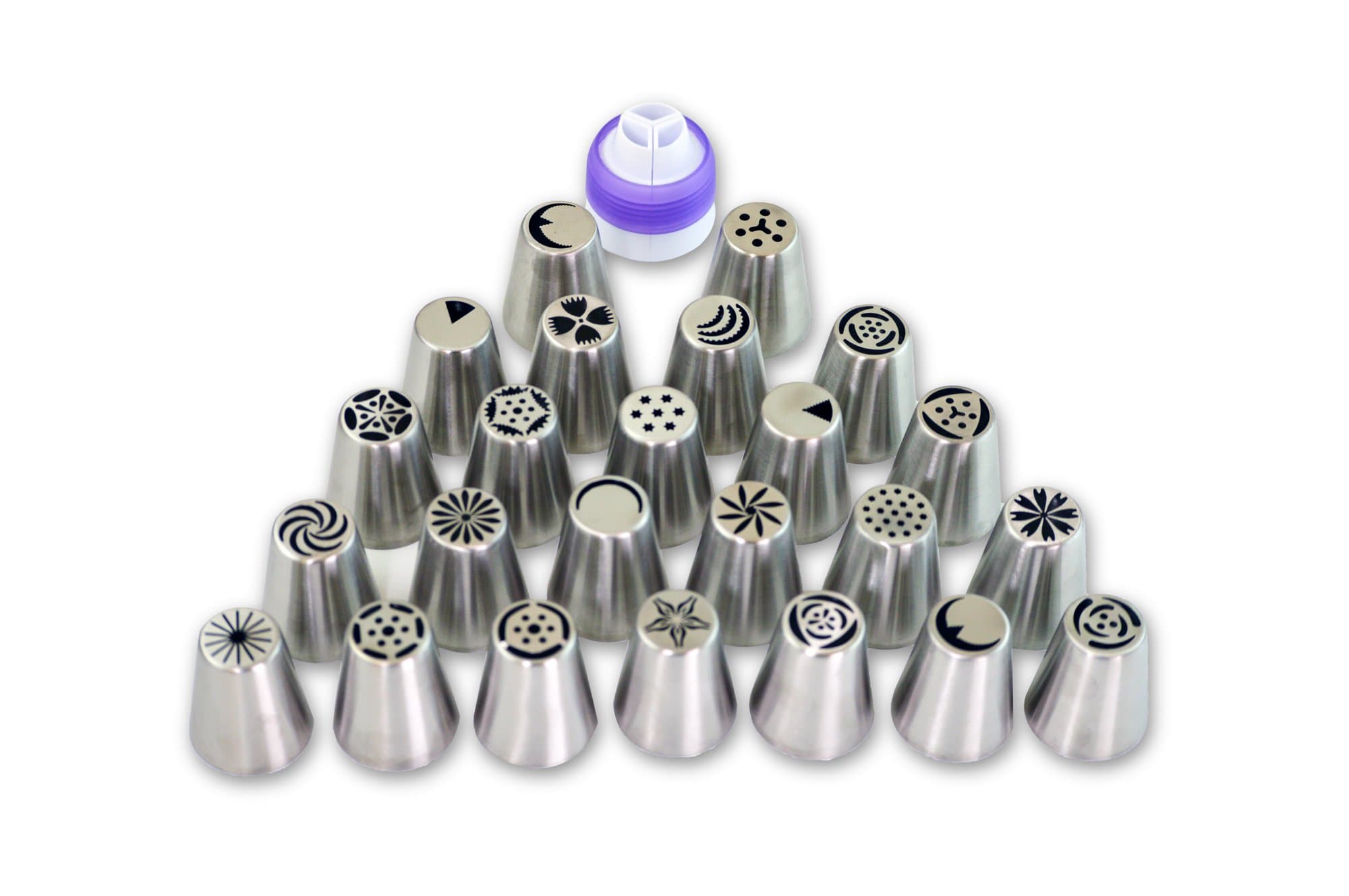 New Russian Piping Frosting Tips - Piping Nozzles Cake Decorating - Flower Icing Tips – 25 Piece Set – Large Size – By Anmig Kitchen