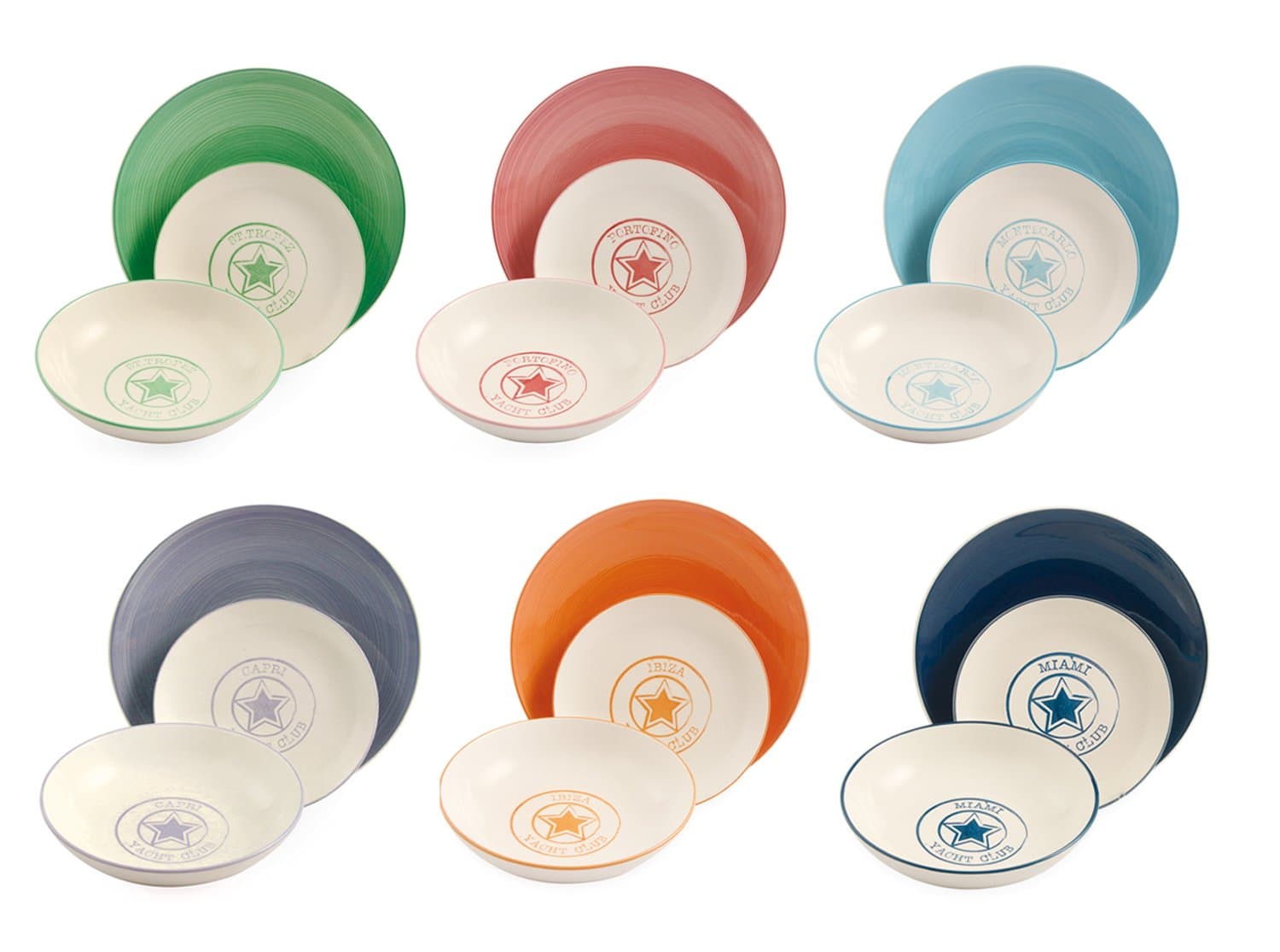 Satur Tableware 18 Pieces Yacht Multicolor