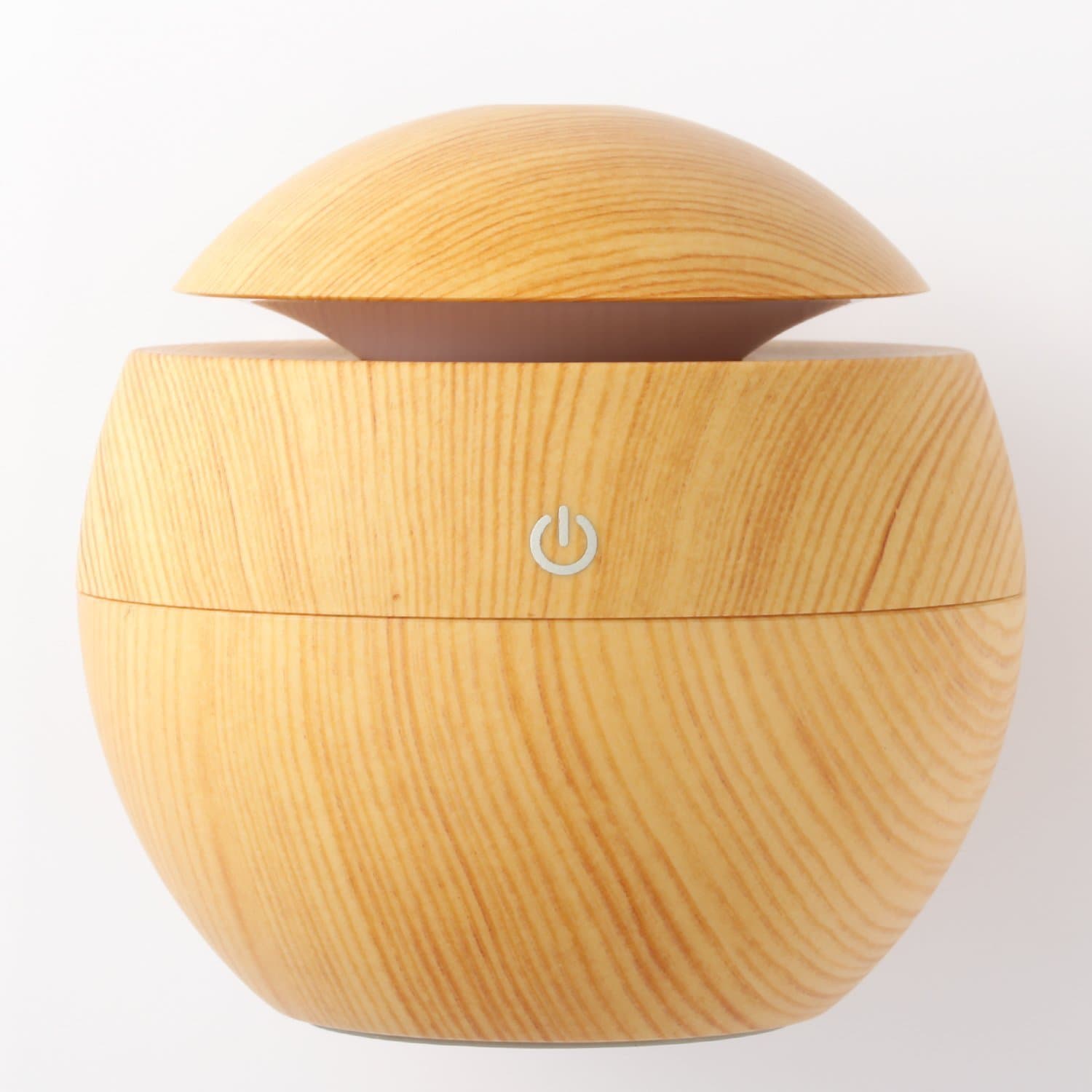 Aoomi Wooden Aroma Diffuser Humidifier, Air Oil Diffuser Air Purifier Portable Grain 130ml Touch Sensitive 6 Color LED Lights Changing for Home, Office, Baby Room, Bedroom