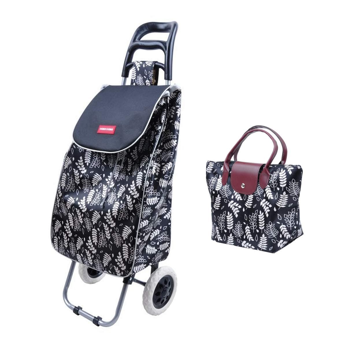 Strong 45Ltr Lightweight Rain Proof Shopping Trolley Wheelie Bag Cart with Free Bag