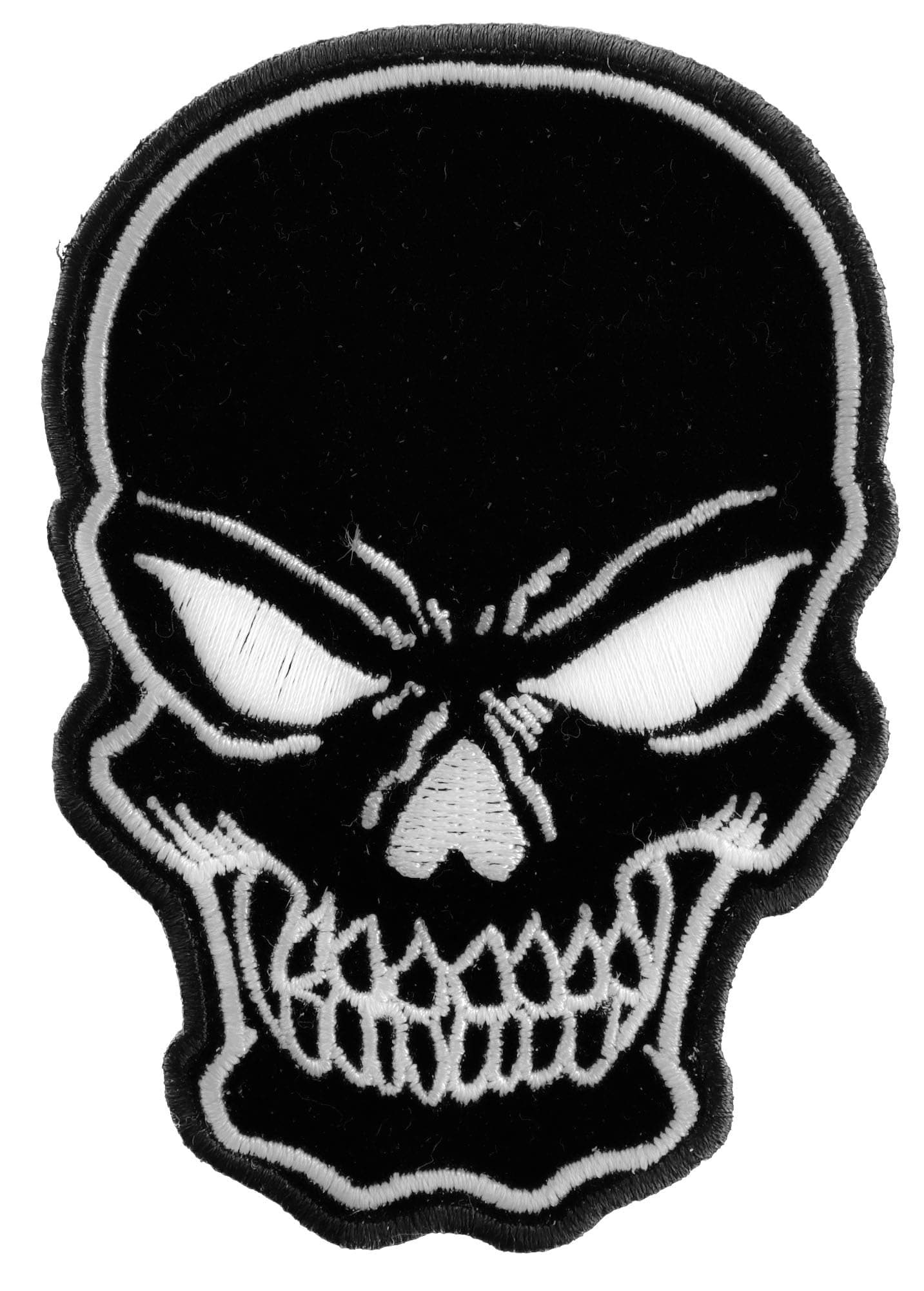 Black Skull Patch, Biker Skull Patches (P3422)