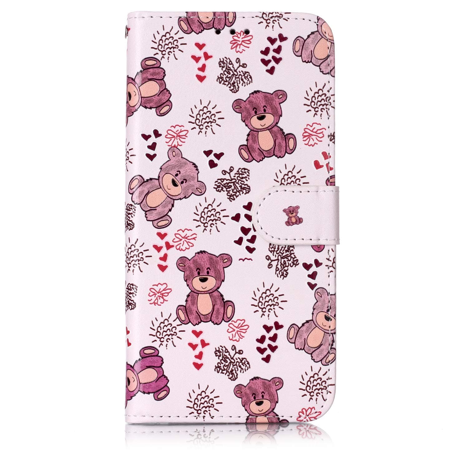Shukukan iPhone 11 Pro Max Phone Cover, Wallet Case for iPhone 11 Pro Max 2019 6.5 inch, Cute Pattern Stickers PU Leather Flip Cases with Card Holders Kickstand Magnetic Clasp Bear