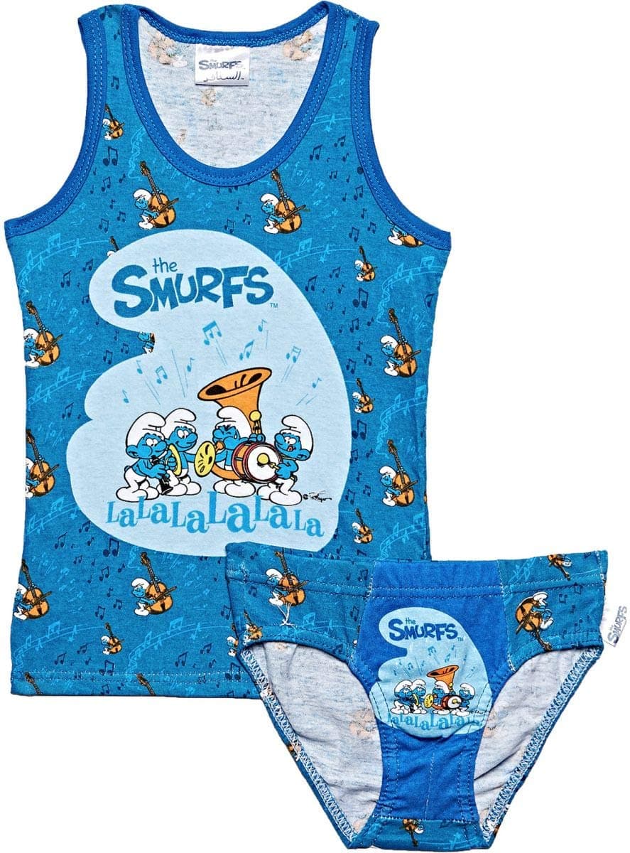 The Smurfs Vest & Underwear Set - Dark Blue(6-9M), Of 1
