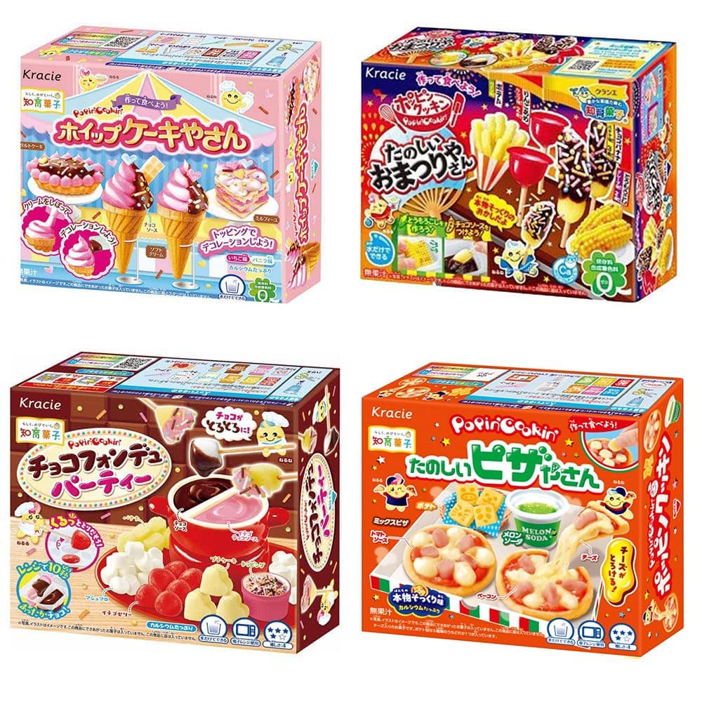 Popin' Cookin' Japaneese DIY Kit Assortment 4pcs Kracie Children Snack Food Ninjapo