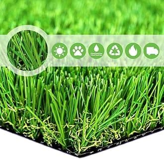 Realistic Deluxe Artificial Grass Synthetic Thick Lawn Turf Carpet -Perfect for Indoor/Outdoor Landscape (Sample Piece-2 Inch x 3 Inch)
