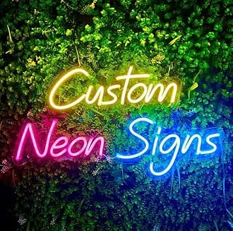Custom Neon Signs for Wall Decor, Personalized Signs for Wedding Light, LED Light Sign for Bedroom Birthday Party Bar Salon Logo, Neon Sign Custom LED Sign Custom for Girlfrend Wedding Gift