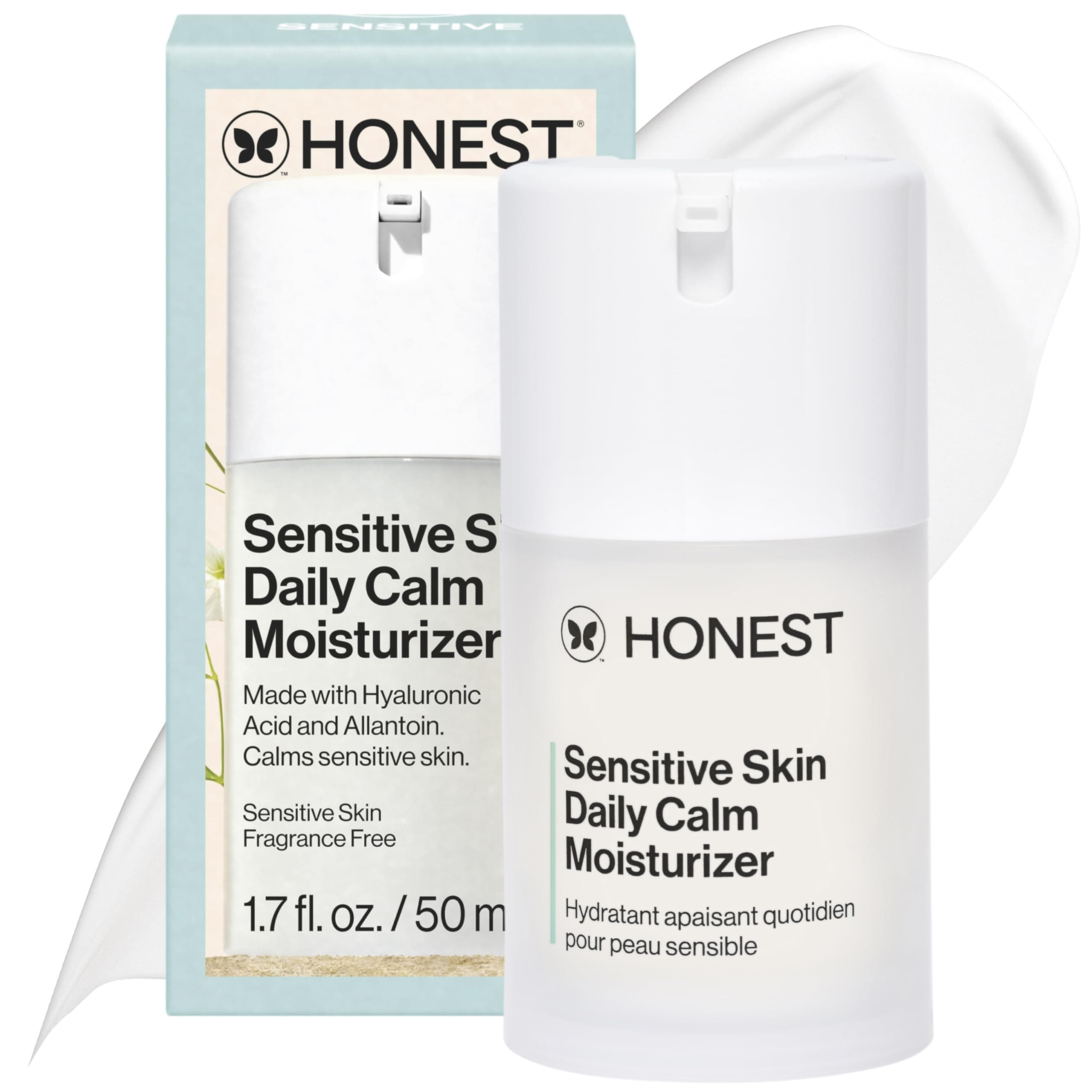 Sensitive Skin Daily Calm Lightweight Moisturizer, Reduces Redness, Hydrates, Hypoallergenic, Fragrance-Free Vegan, 1.7 fl oz