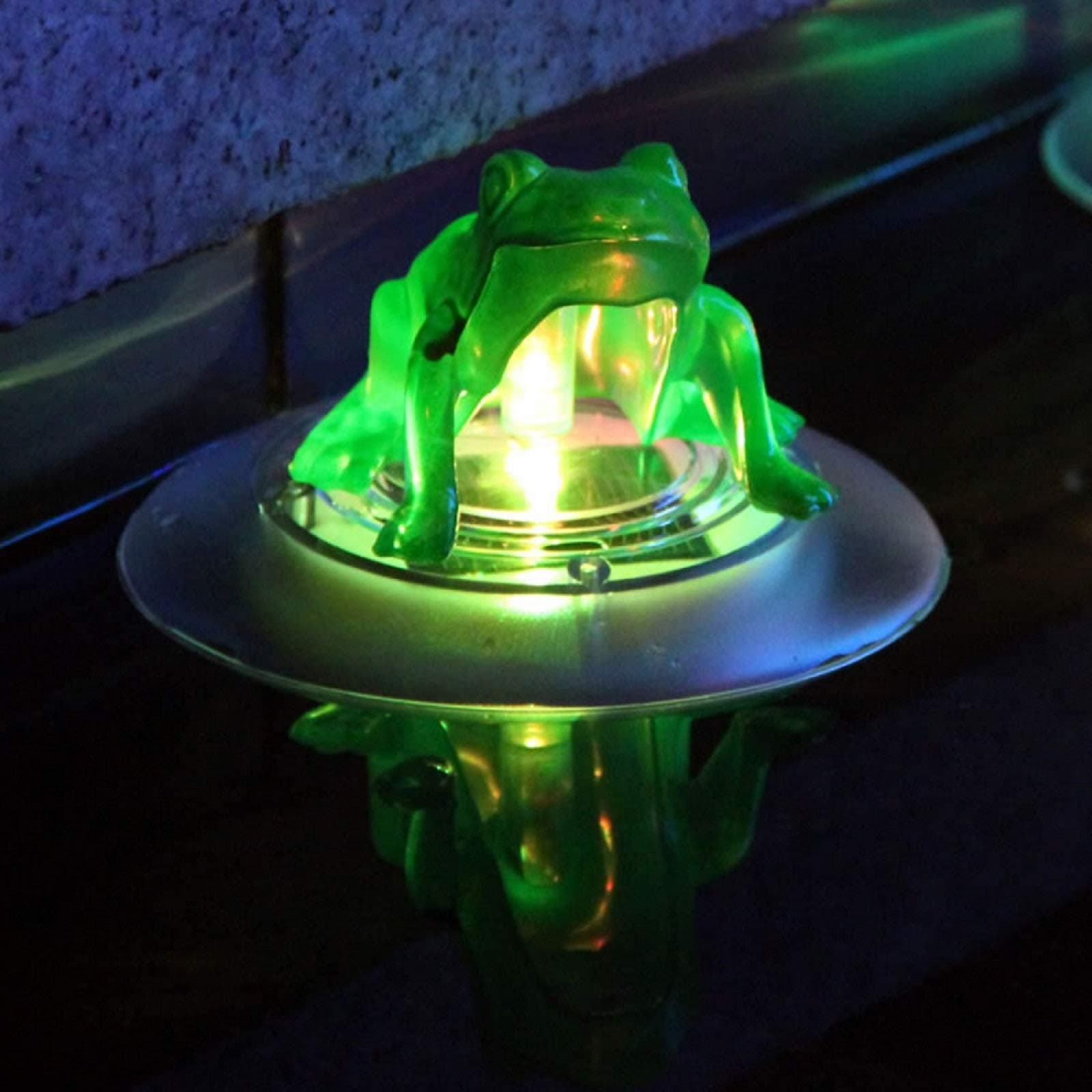 Solar Floating Pond Lights Frog Waterproof Garden Swimming Pool LED Lights for Outdoor Garden Decoration (Frog)