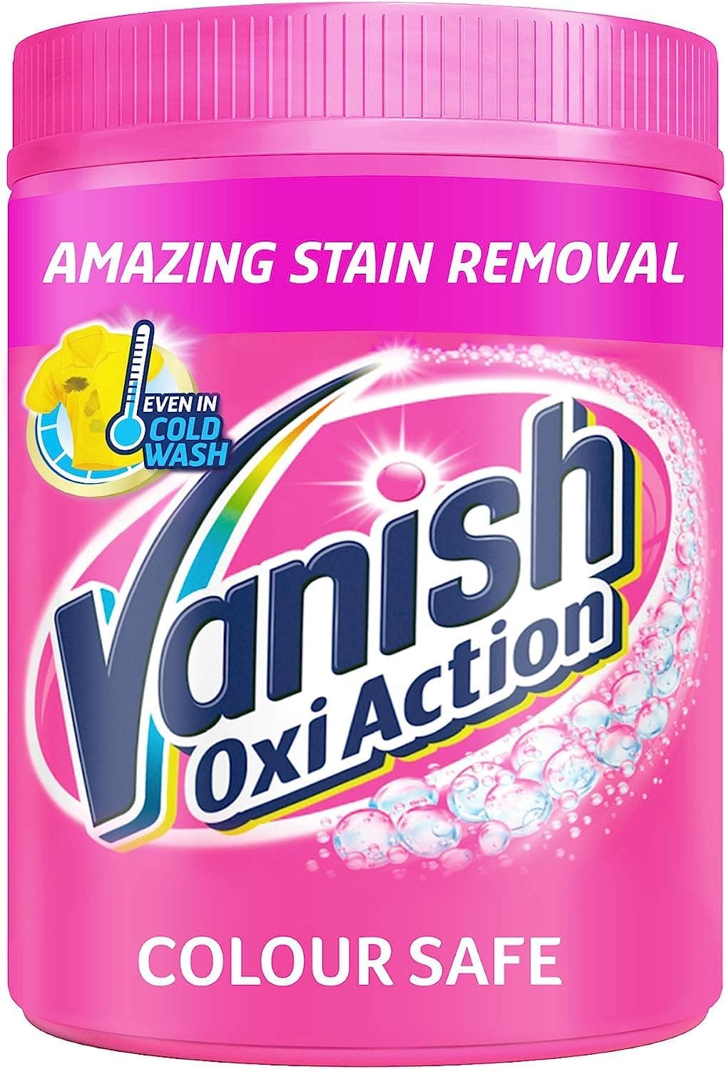 Oxi Action Colour Safe Stain Remover Powder for Clothes 1Kg, 1st Time Amazing Stain Removal Even In 30°C Cold Wash, Lifts Tough Stains, Chlorine-Free Formula, Safe On Everyday Fabrics